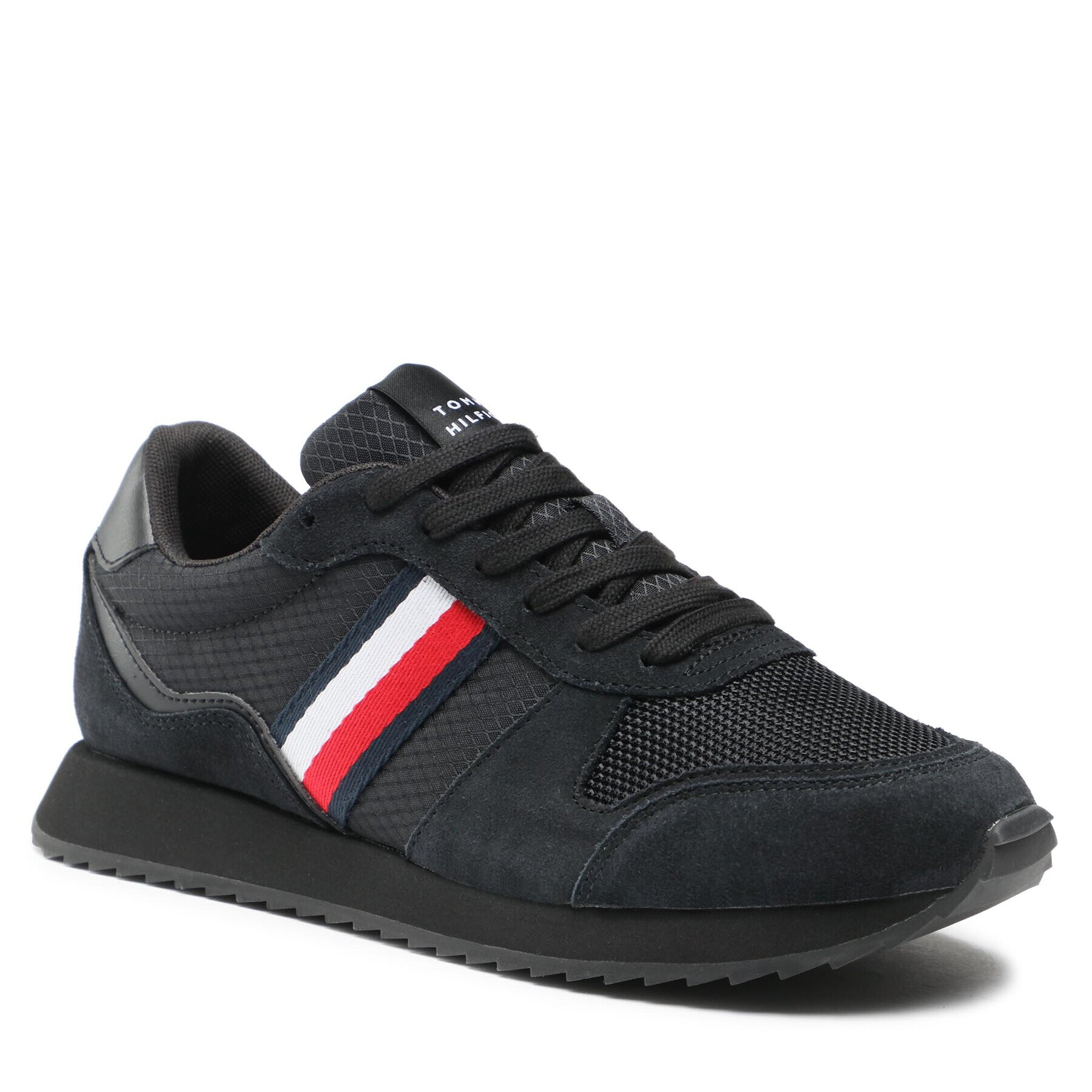 Tommy Hilfiger Sneakers Runner Evo Mix FM0FM04699 Negru - Pled.ro