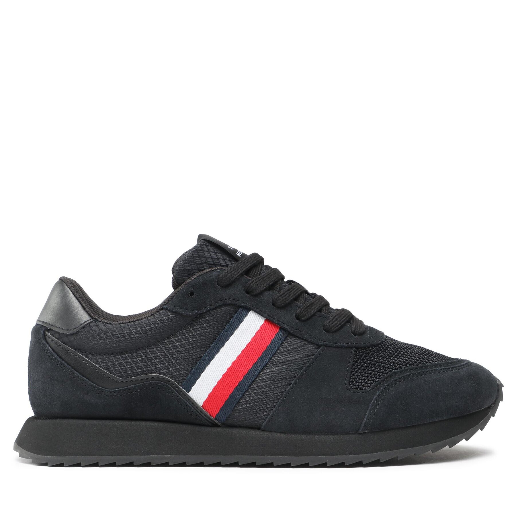 Tommy Hilfiger Sneakers Runner Evo Mix FM0FM04699 Negru - Pled.ro