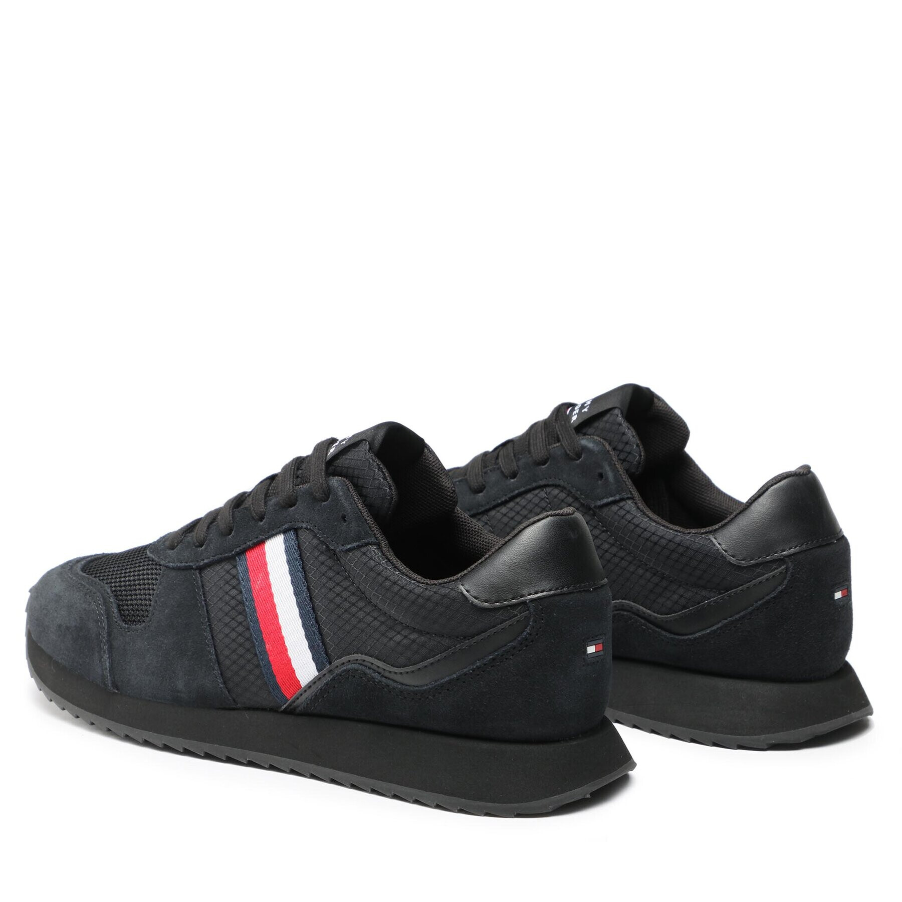 Tommy Hilfiger Sneakers Runner Evo Mix FM0FM04699 Negru - Pled.ro