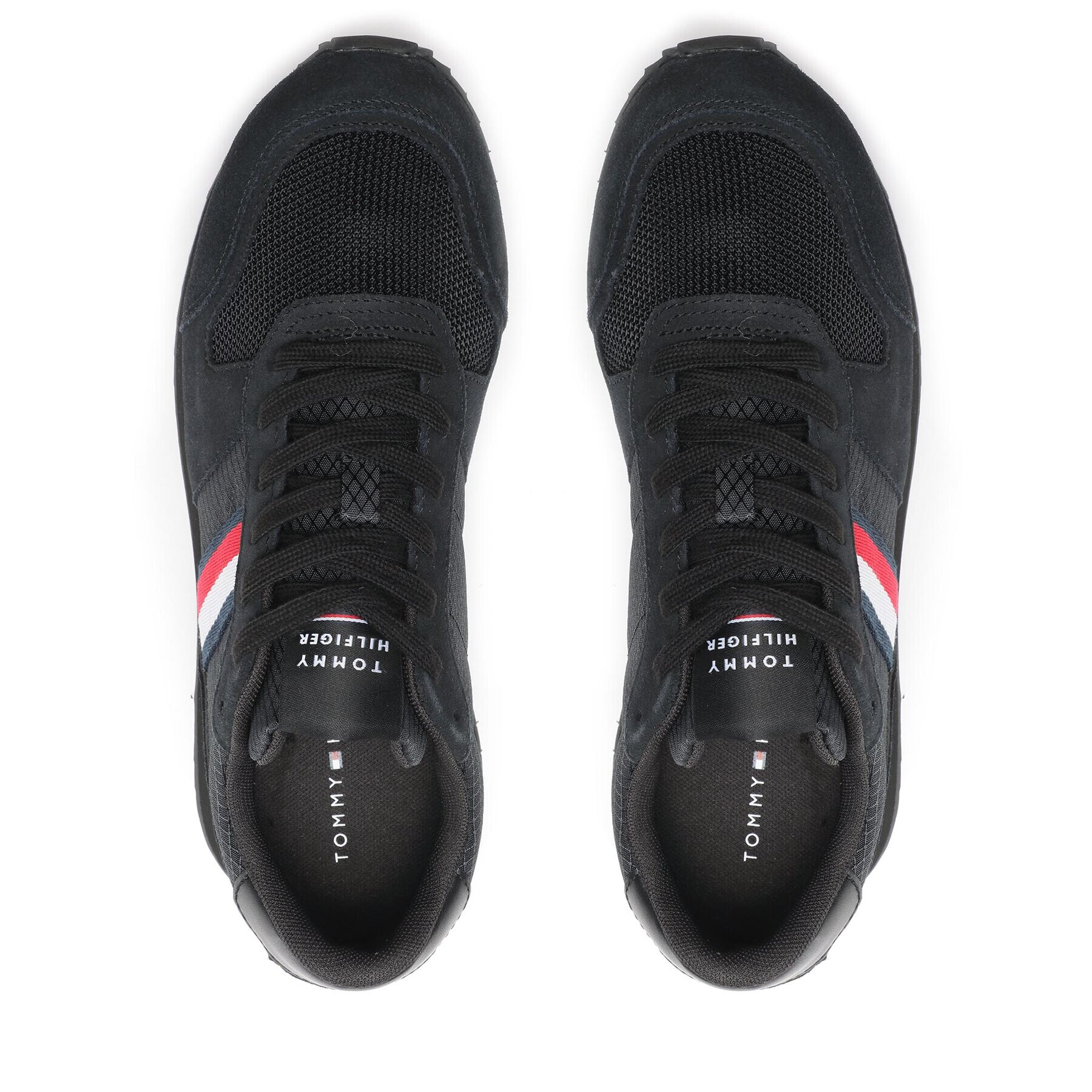 Tommy Hilfiger Sneakers Runner Evo Mix FM0FM04699 Negru - Pled.ro