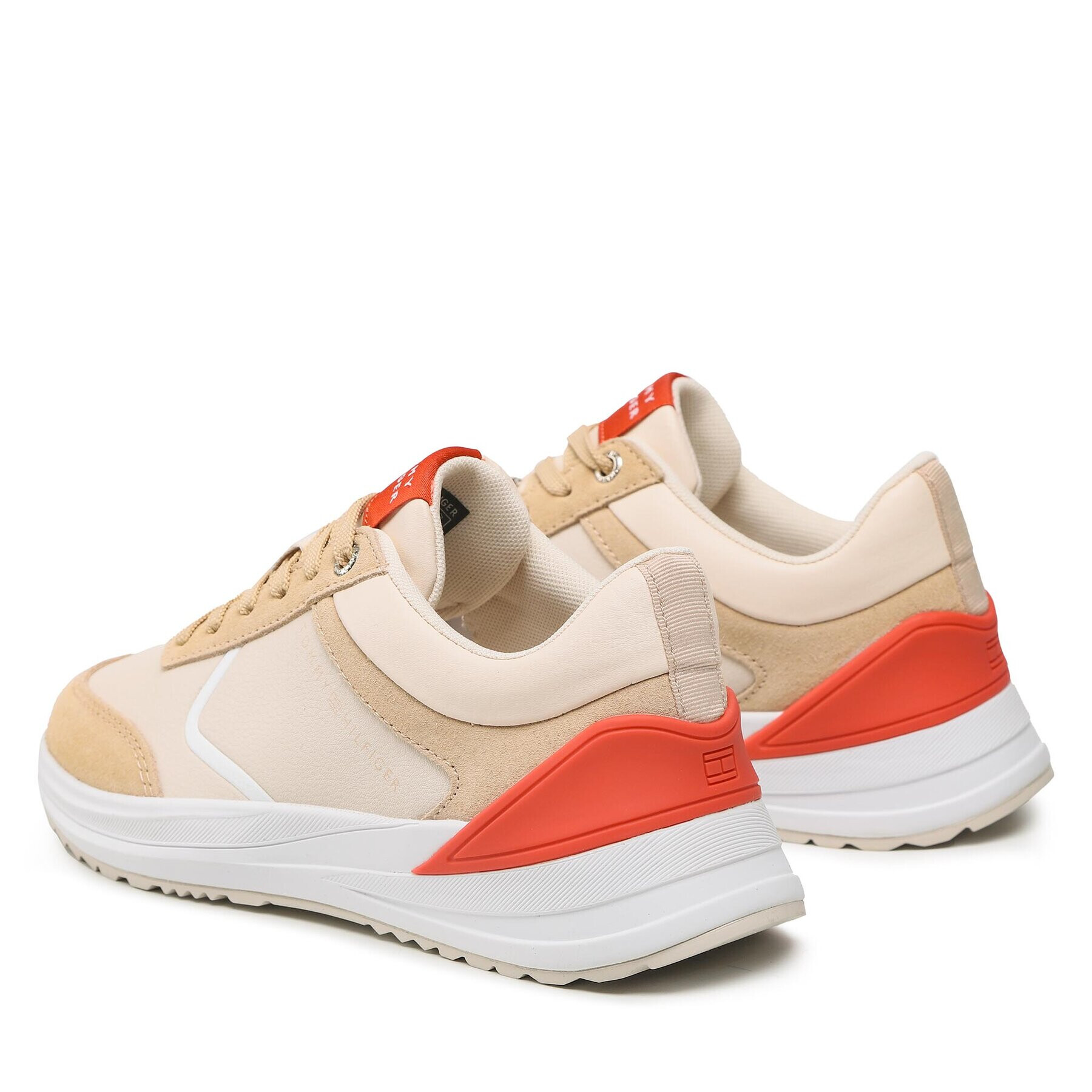 Tommy Hilfiger Sneakers Runner With Heel Detail FW0FW06621 Bej - Pled.ro