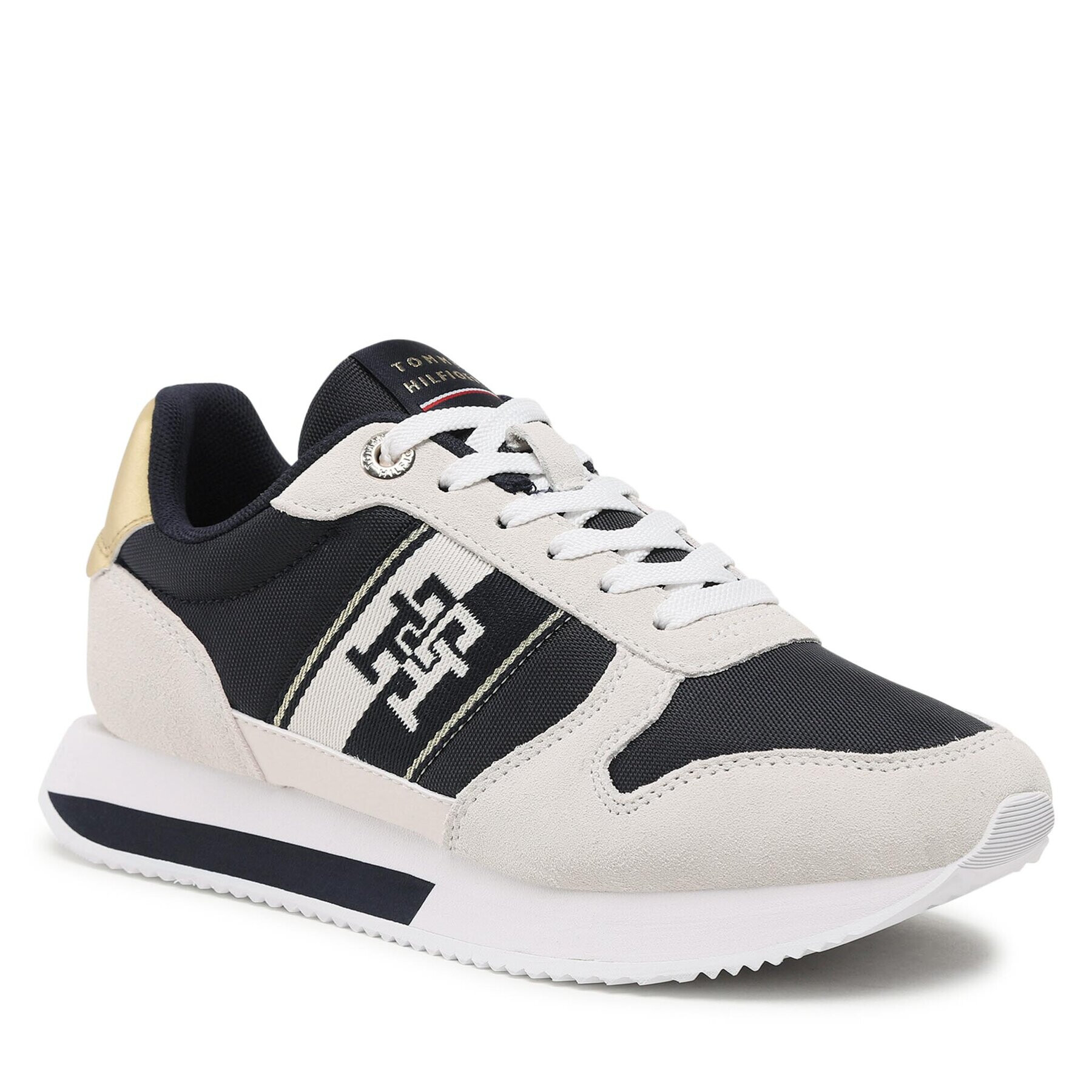 Tommy Hilfiger Sneakers Runner With Th Webbing Gold FW0FW07173 Bej - Pled.ro