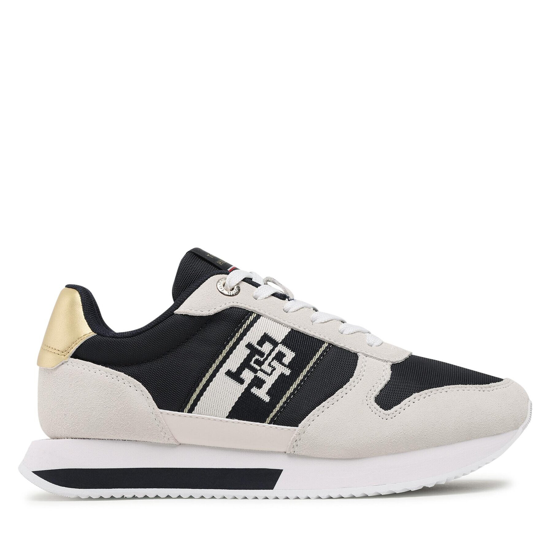 Tommy Hilfiger Sneakers Runner With Th Webbing Gold FW0FW07173 Bej - Pled.ro