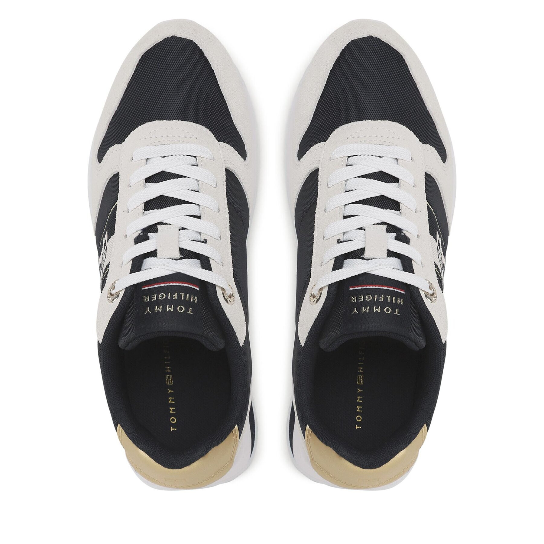 Tommy Hilfiger Sneakers Runner With Th Webbing Gold FW0FW07173 Bej - Pled.ro