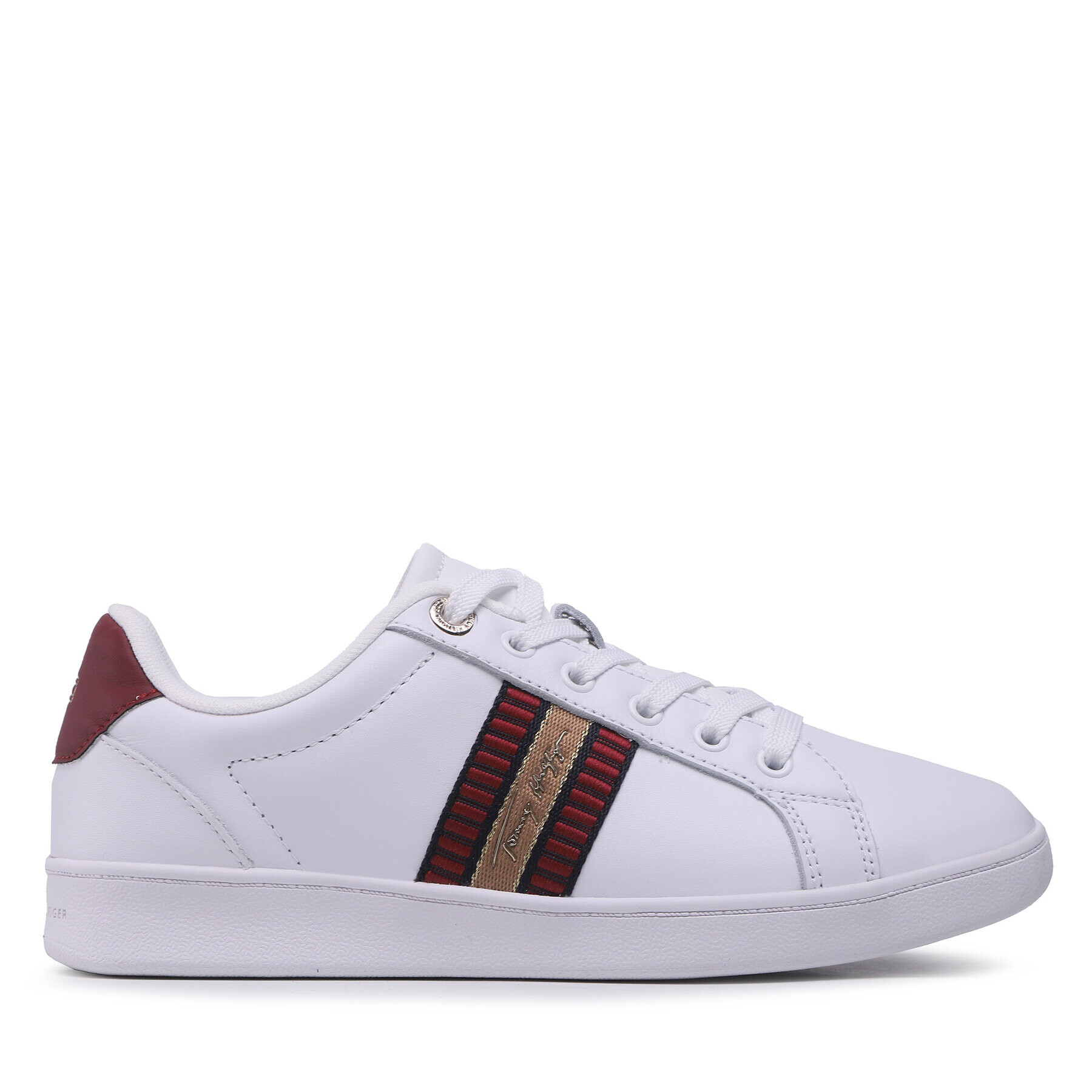 Tommy Hilfiger Sneakers Signature Webbing Court Sneaker FW0FW06803 Alb - Pled.ro