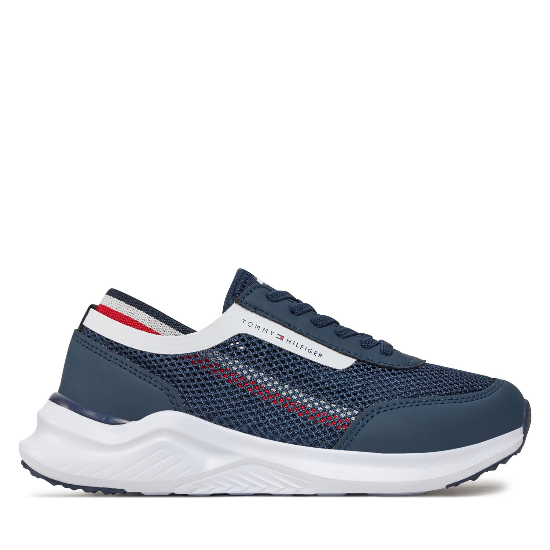 Tommy Hilfiger Sneakers Stripes Low Cut Lace Up Sneaker T3B9-33395-1697 S Bleumarin - Pled.ro