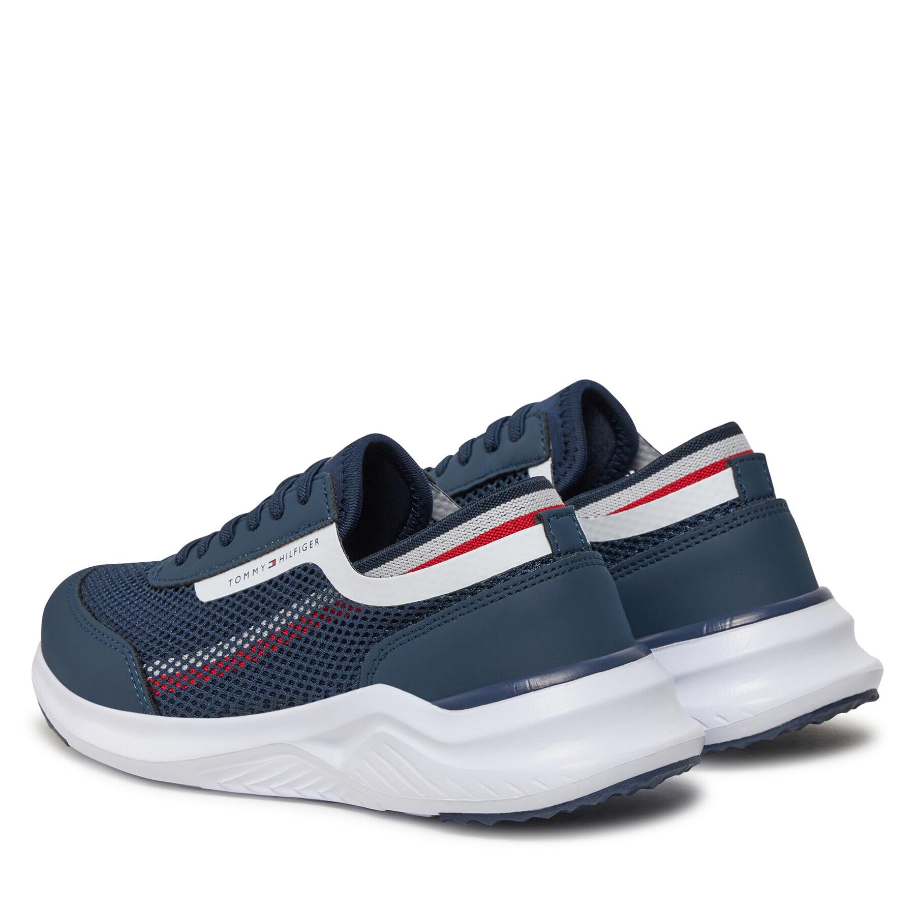 Tommy Hilfiger Sneakers Stripes Low Cut Lace Up Sneaker T3B9-33395-1697 S Bleumarin - Pled.ro