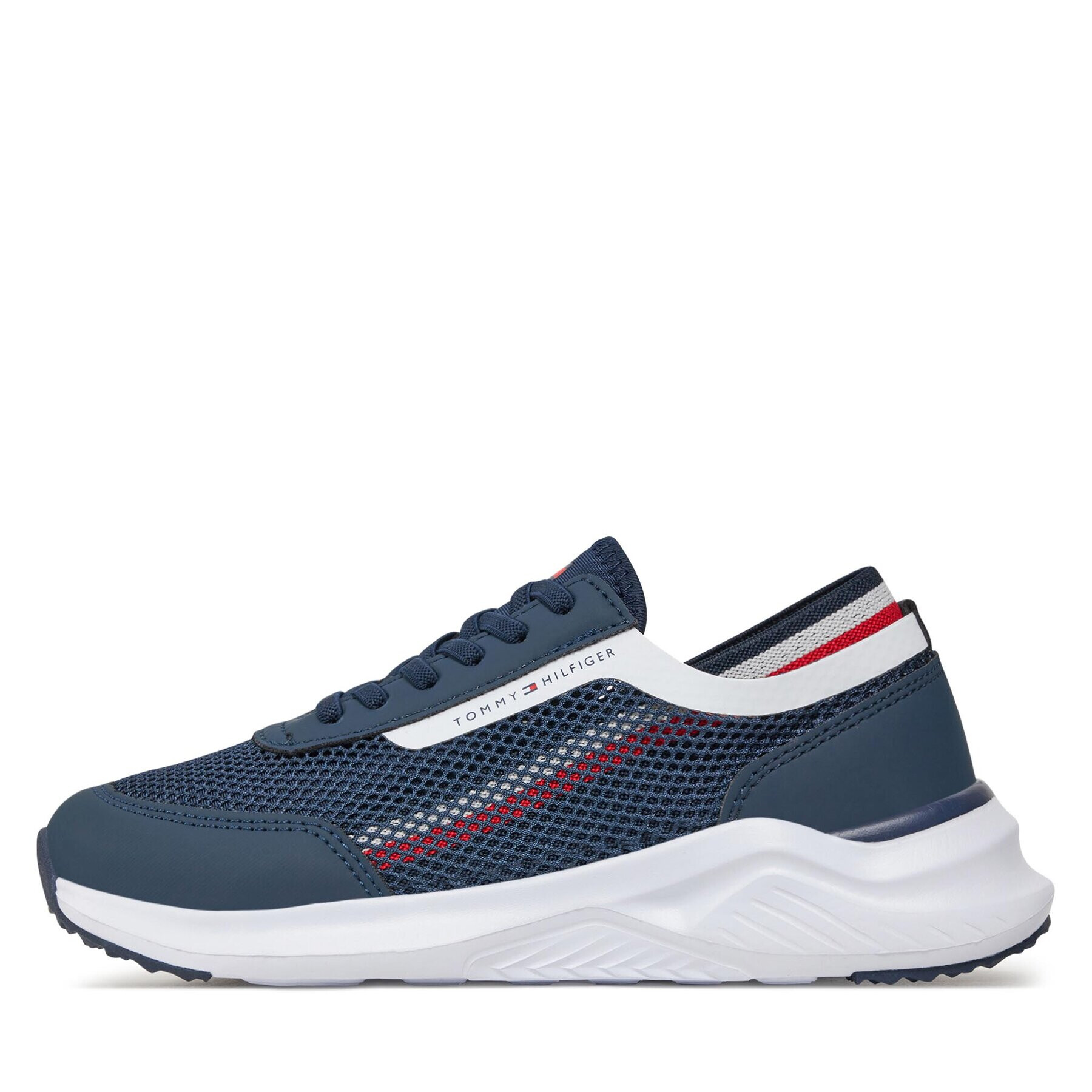 Tommy Hilfiger Sneakers Stripes Low Cut Lace Up Sneaker T3B9-33395-1697 S Bleumarin - Pled.ro