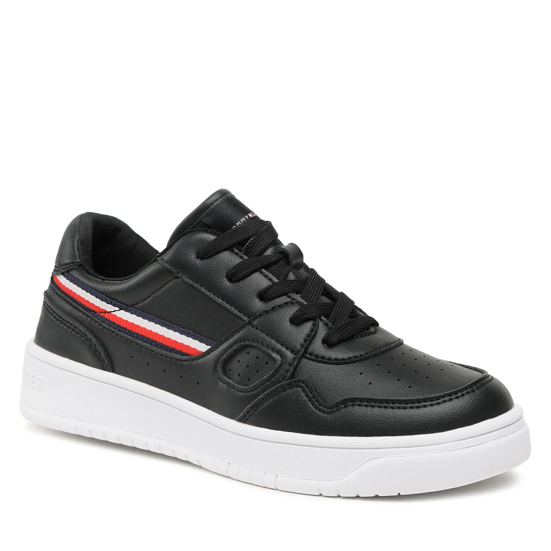 Tommy Hilfiger Sneakers Stripes Low Cut Lace-Up Sneaker T3X9-32848-1355 S Negru - Pled.ro