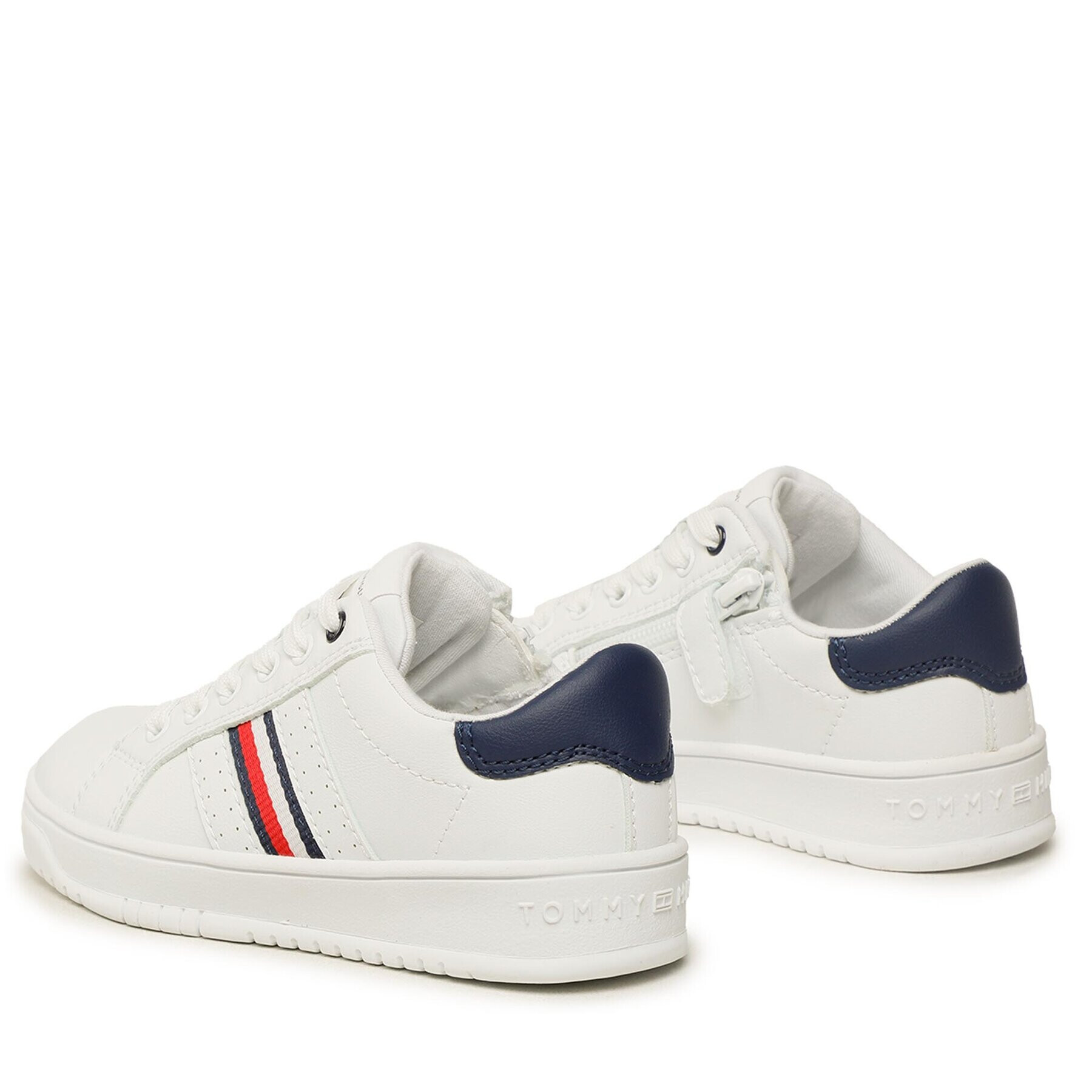 Tommy Hilfiger Sneakers Stripes Low Cut Lace Up Sneaker T3X9-32849-1355 M Alb - Pled.ro