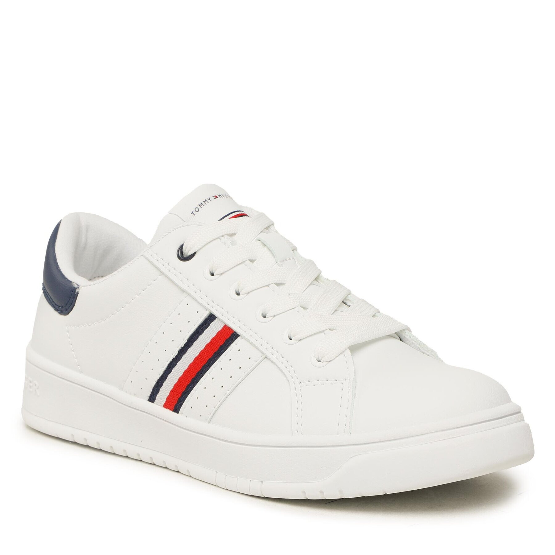 Tommy Hilfiger Sneakers Stripes Low Cut Lace-Up Sneaker T3X9-32849-1355 S Alb - Pled.ro