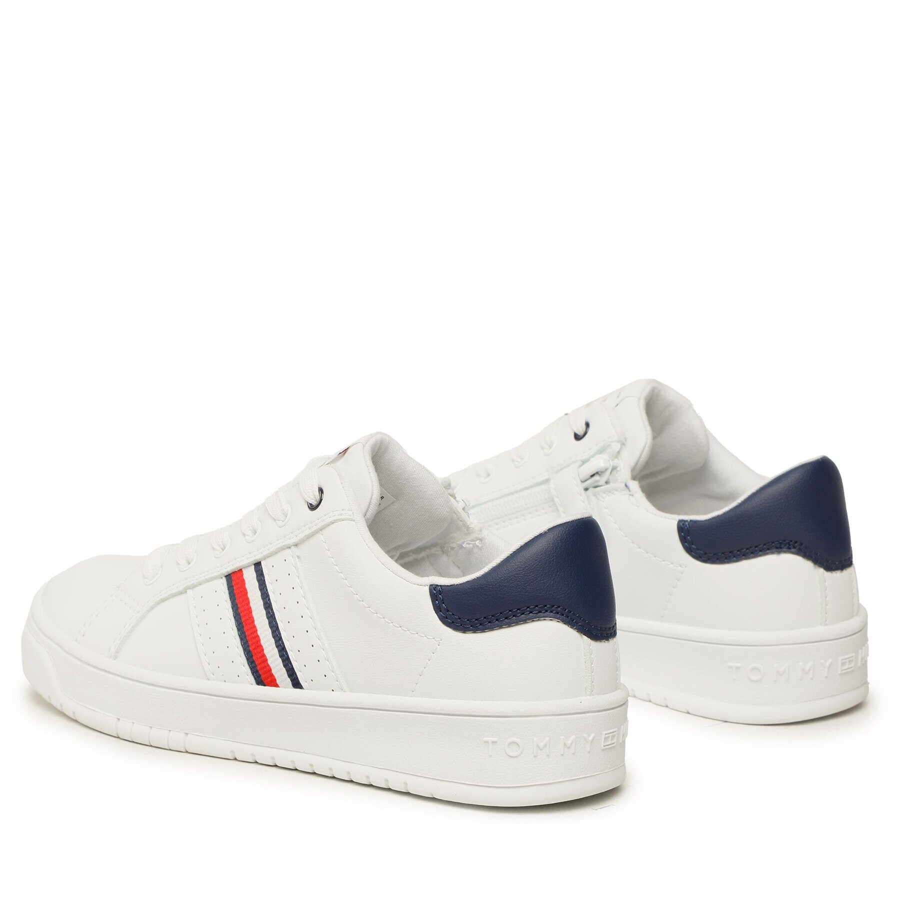 Tommy Hilfiger Sneakers Stripes Low Cut Lace-Up Sneaker T3X9-32849-1355 S Alb - Pled.ro