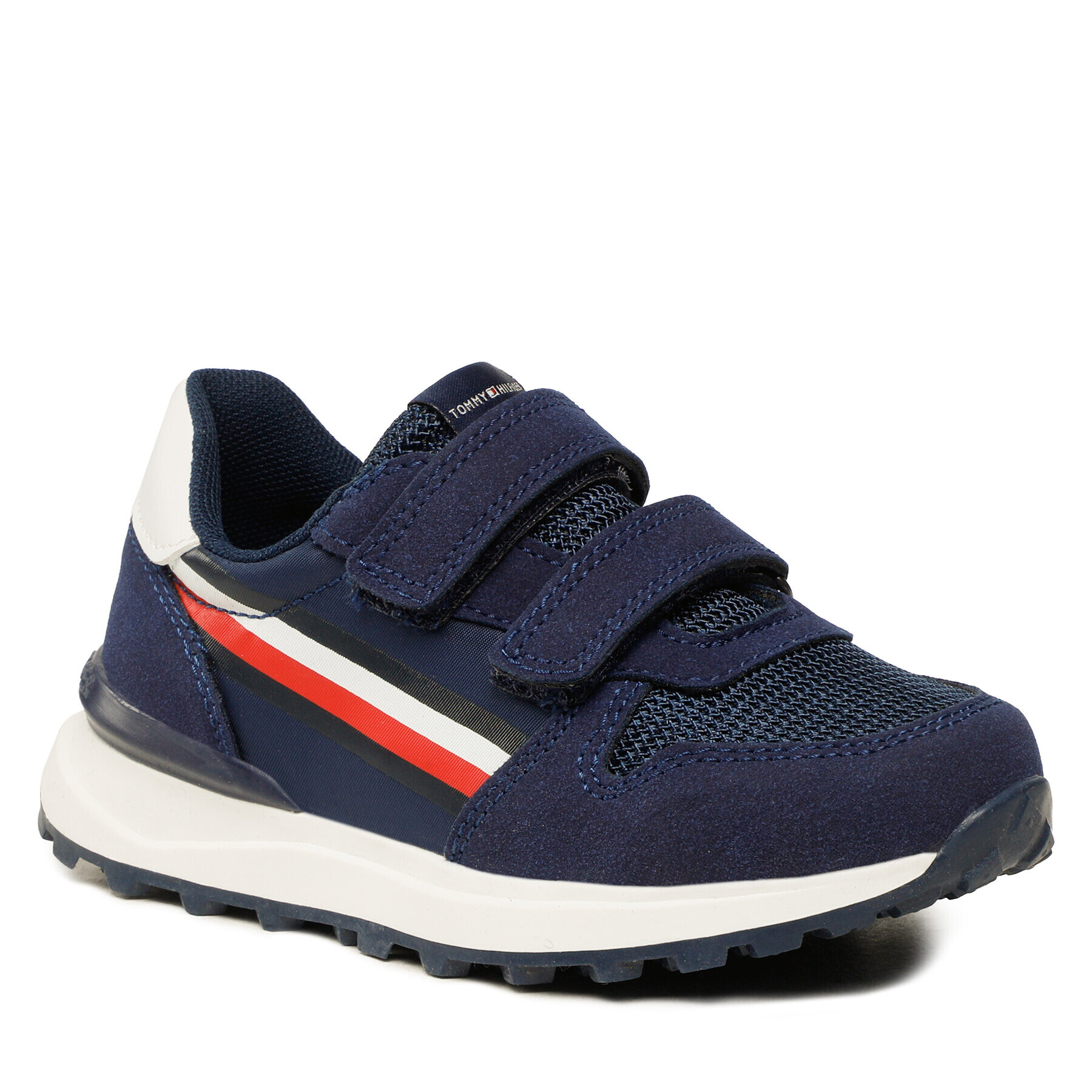 Tommy Hilfiger Sneakers Stripes Low Cut Velcro Sneaker T1B9-32882-1587 S Bleumarin - Pled.ro