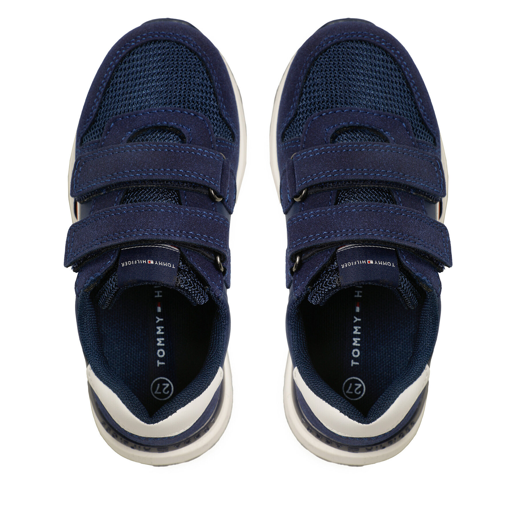 Tommy Hilfiger Sneakers Stripes Low Cut Velcro Sneaker T1B9-32882-1587 S Bleumarin - Pled.ro