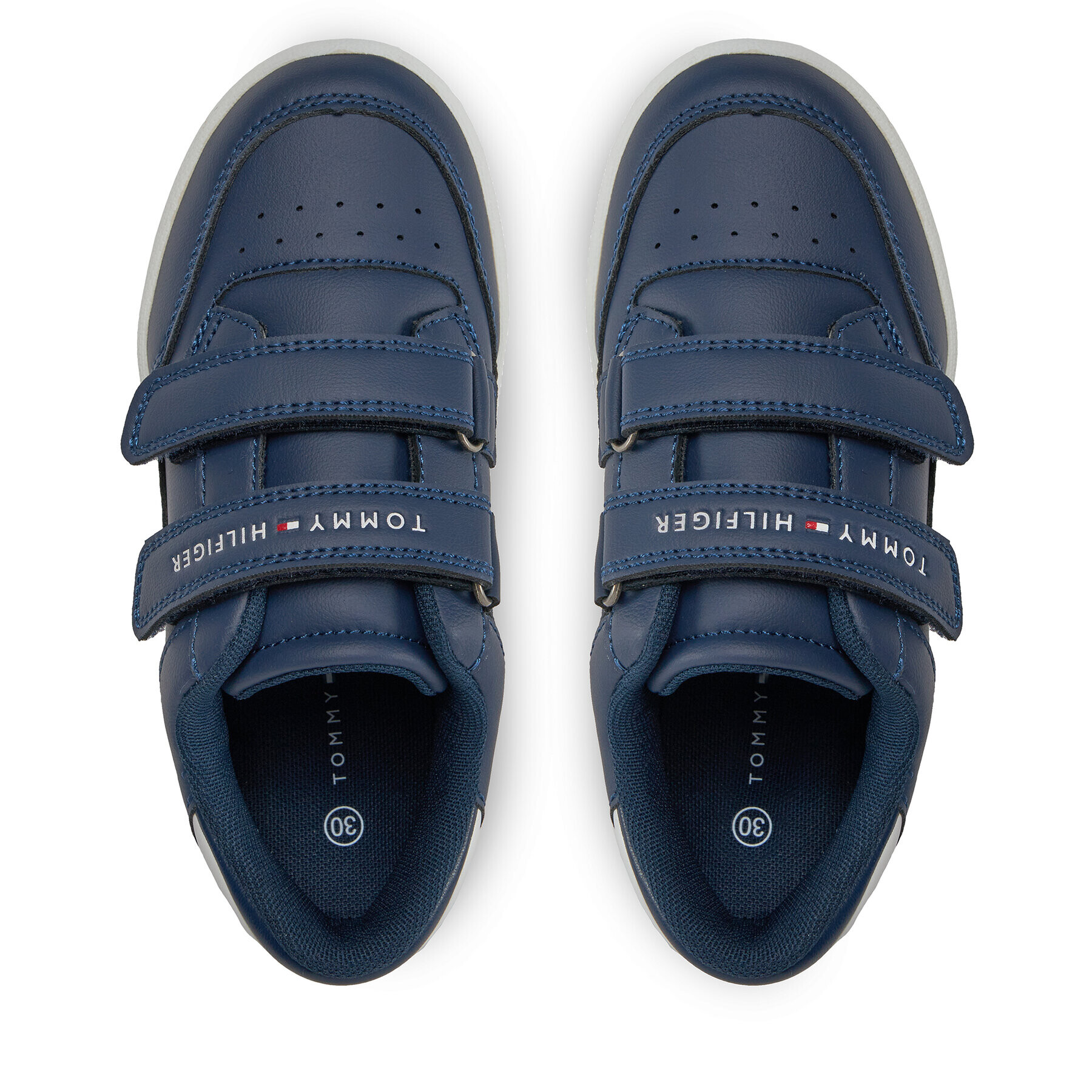 Tommy Hilfiger Sneakers Stripes Low Cut Velcro Sneaker T1X9-33339-1355 S Bleumarin - Pled.ro