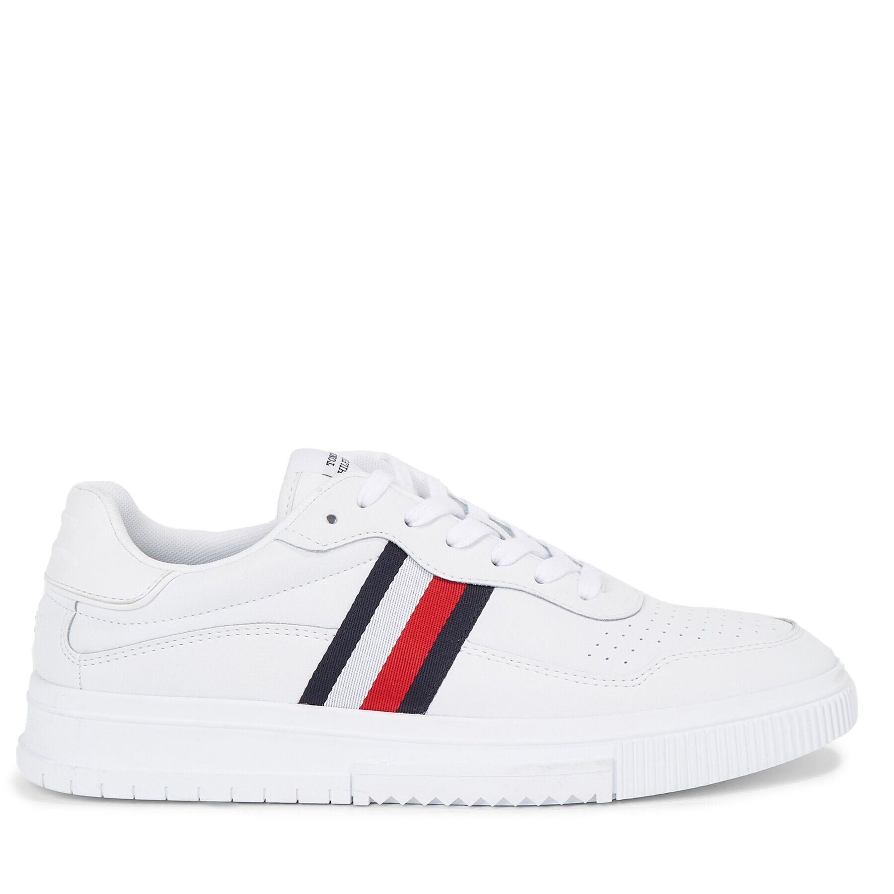 Tommy Hilfiger Sneakers Supercup Leather Stripes FM0FM04824 Alb - Pled.ro