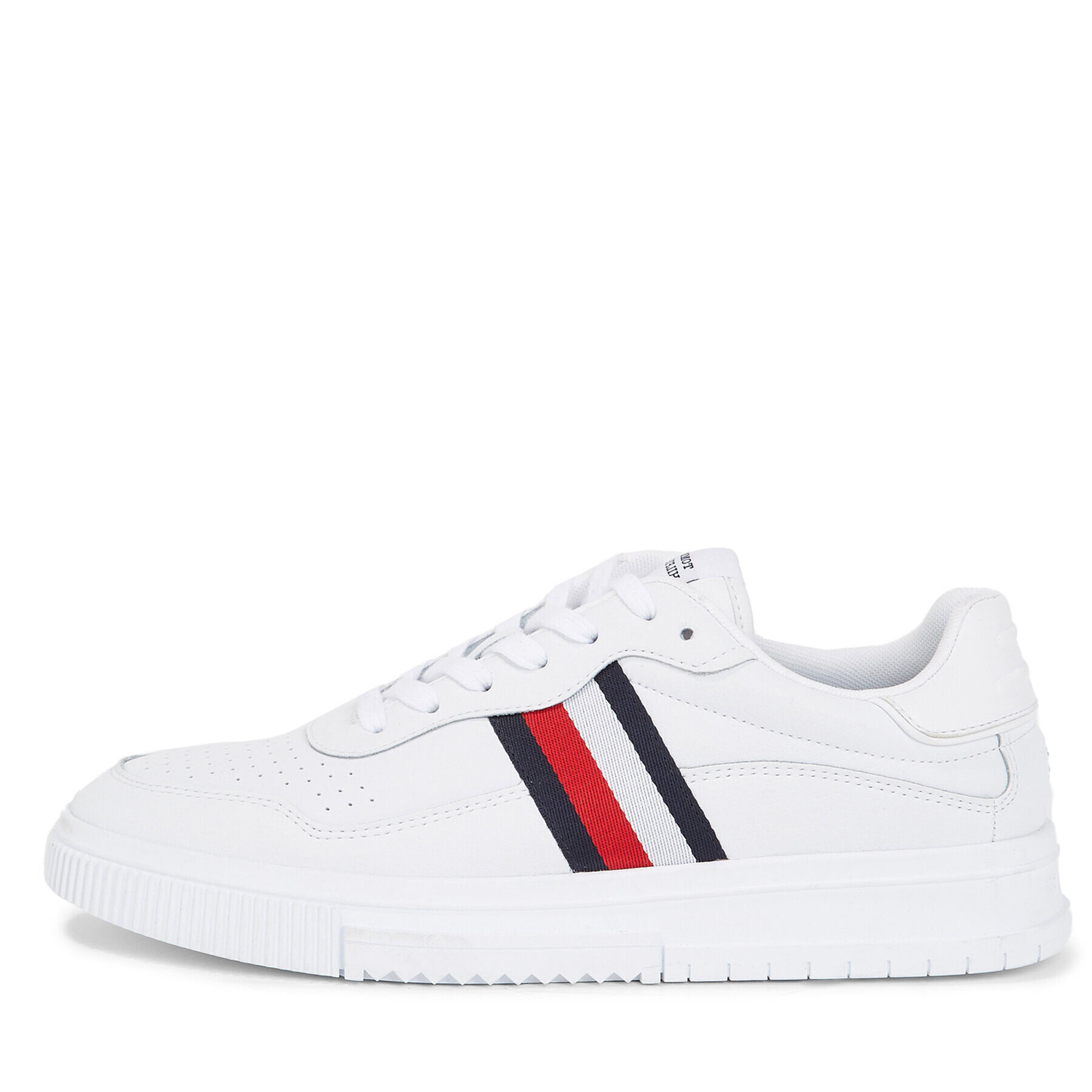 Tommy Hilfiger Sneakers Supercup Leather Stripes FM0FM04824 Alb - Pled.ro