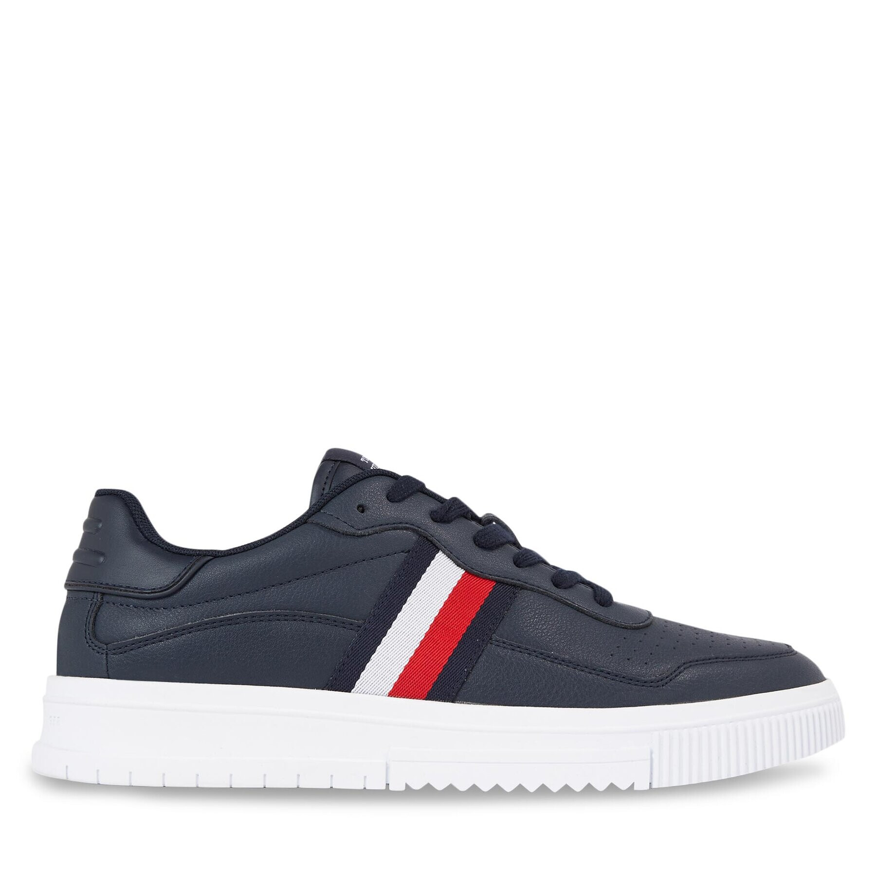 Tommy Hilfiger Sneakers Supercup Leather Stripes FM0FM04824 Bleumarin - Pled.ro