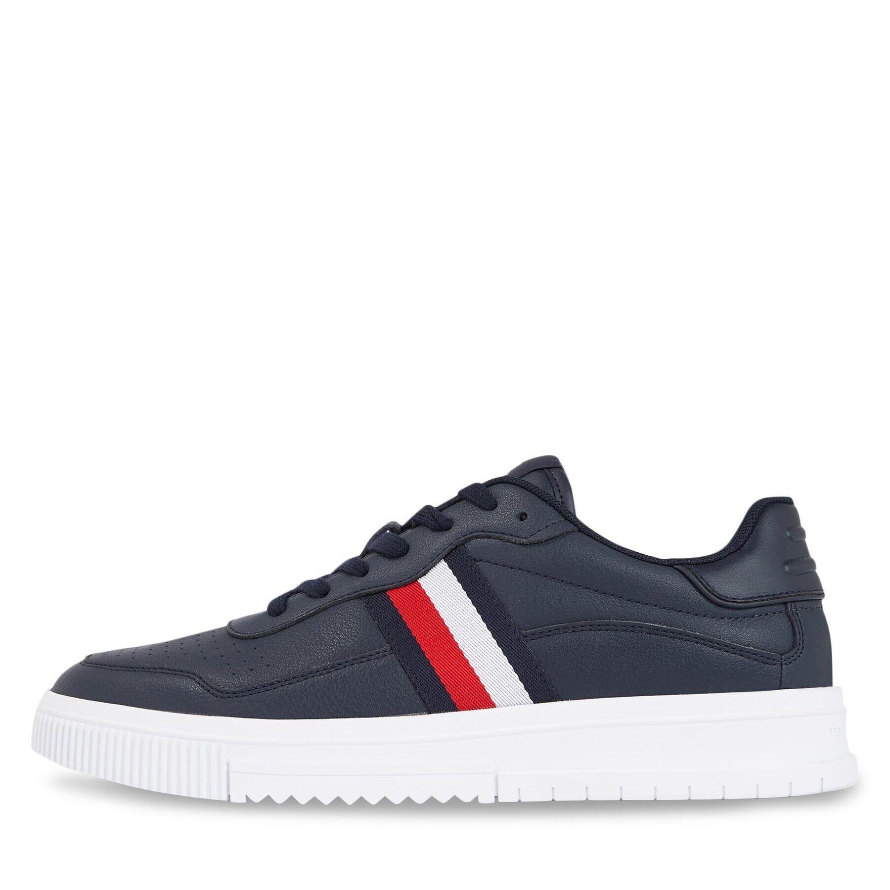 Tommy Hilfiger Sneakers Supercup Leather Stripes FM0FM04824 Bleumarin - Pled.ro