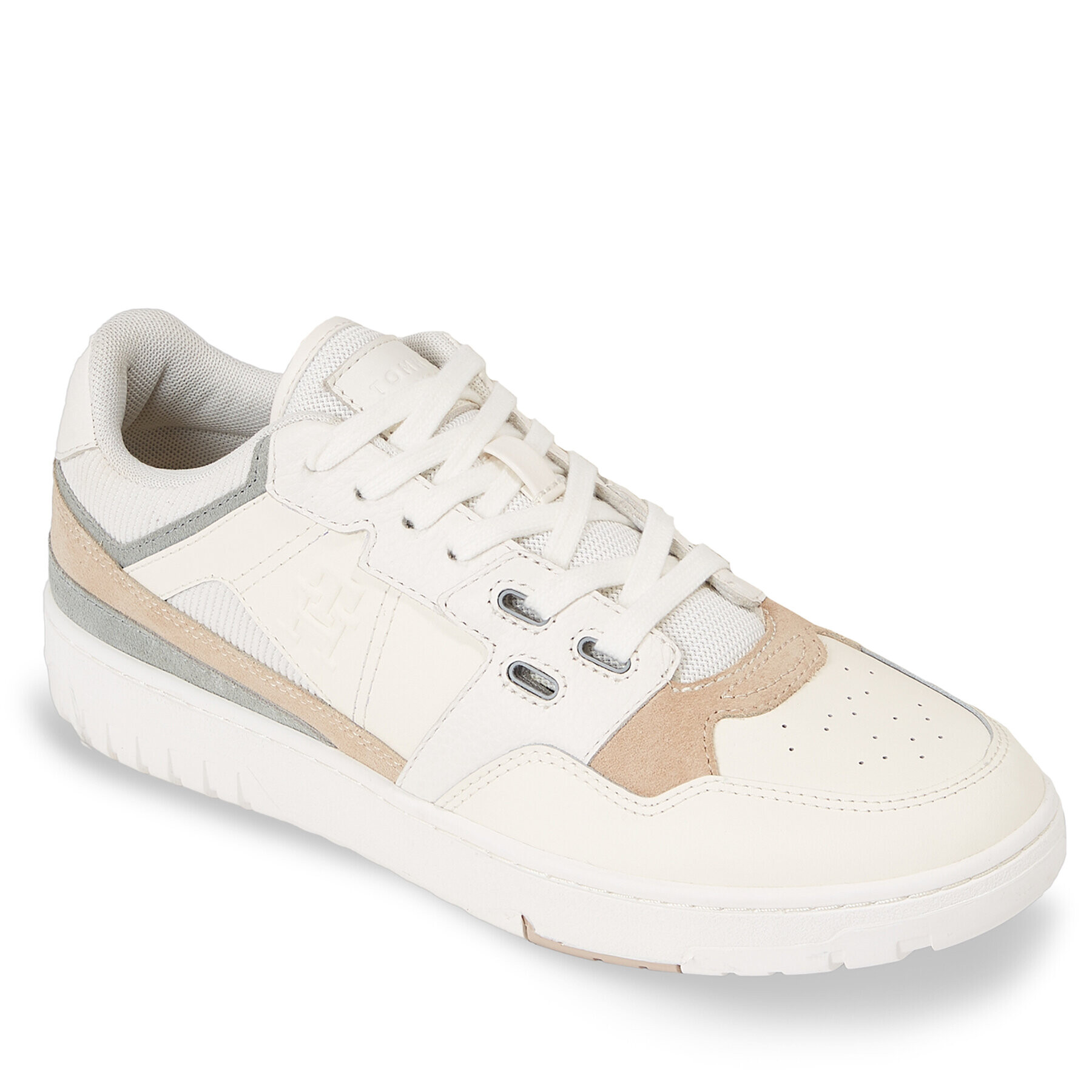 Tommy Hilfiger Sneakers Th Basket Better Ii Lth Mix FM0FM04794 Bej - Pled.ro