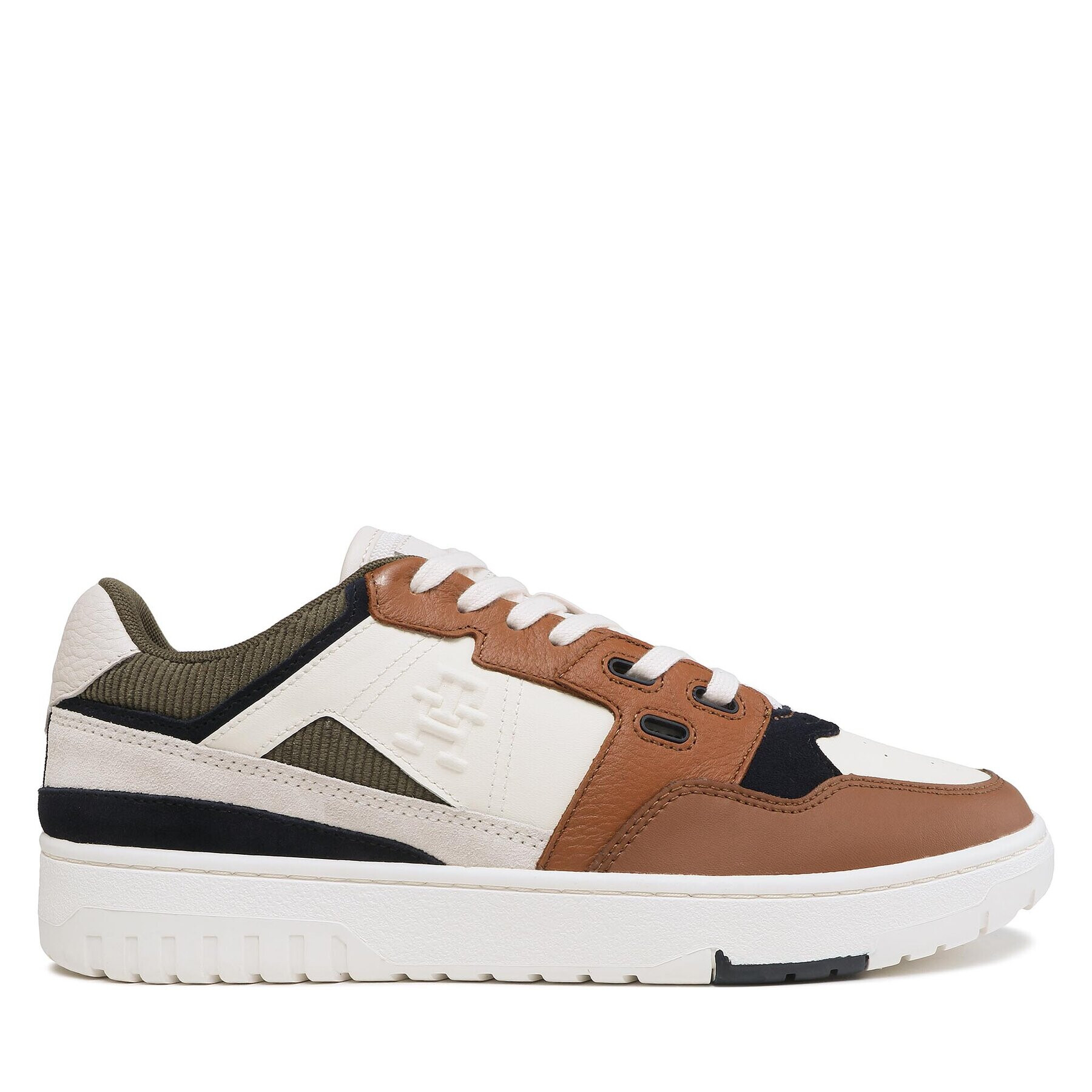 Tommy Hilfiger Sneakers Th Basket Better Ii Lth Mix FM0FM04794 Maro - Pled.ro