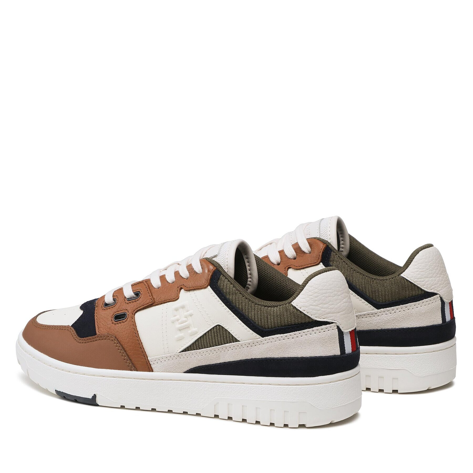 Tommy Hilfiger Sneakers Th Basket Better Ii Lth Mix FM0FM04794 Maro - Pled.ro