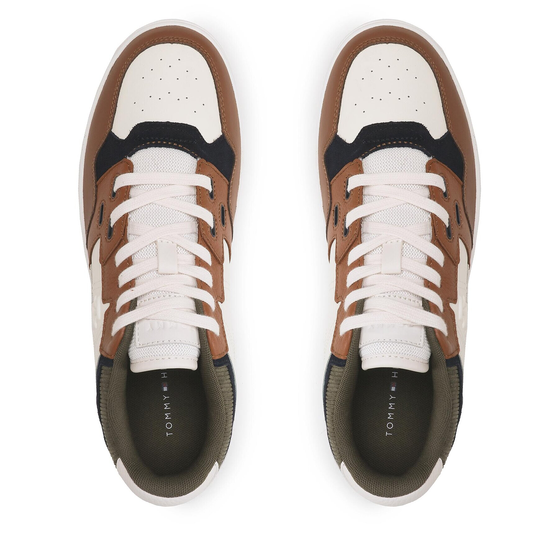 Tommy Hilfiger Sneakers Th Basket Better Ii Lth Mix FM0FM04794 Maro - Pled.ro