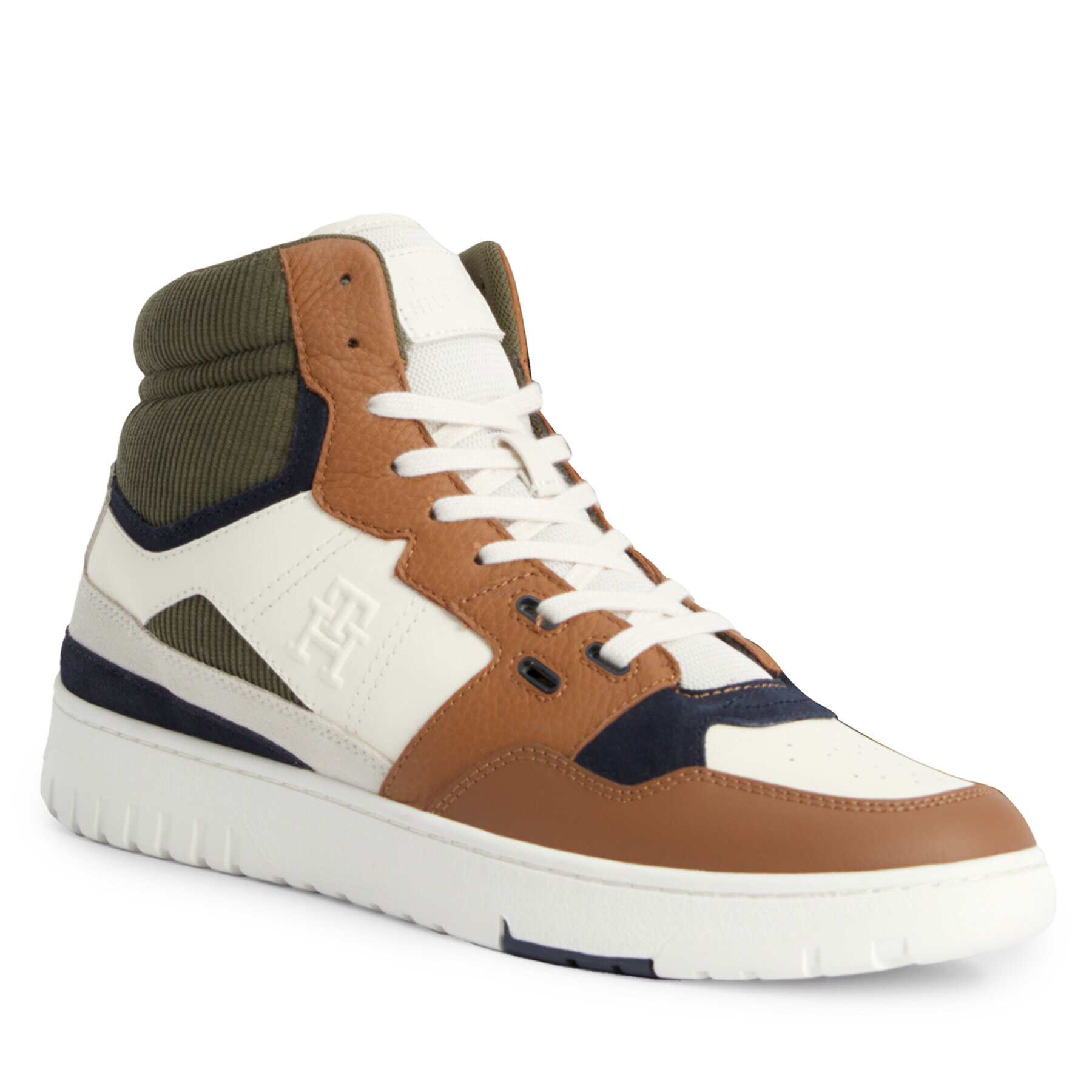 Tommy Hilfiger Sneakers Th Basket Better Midcut Lth Mix FM0FM04793 Maro - Pled.ro