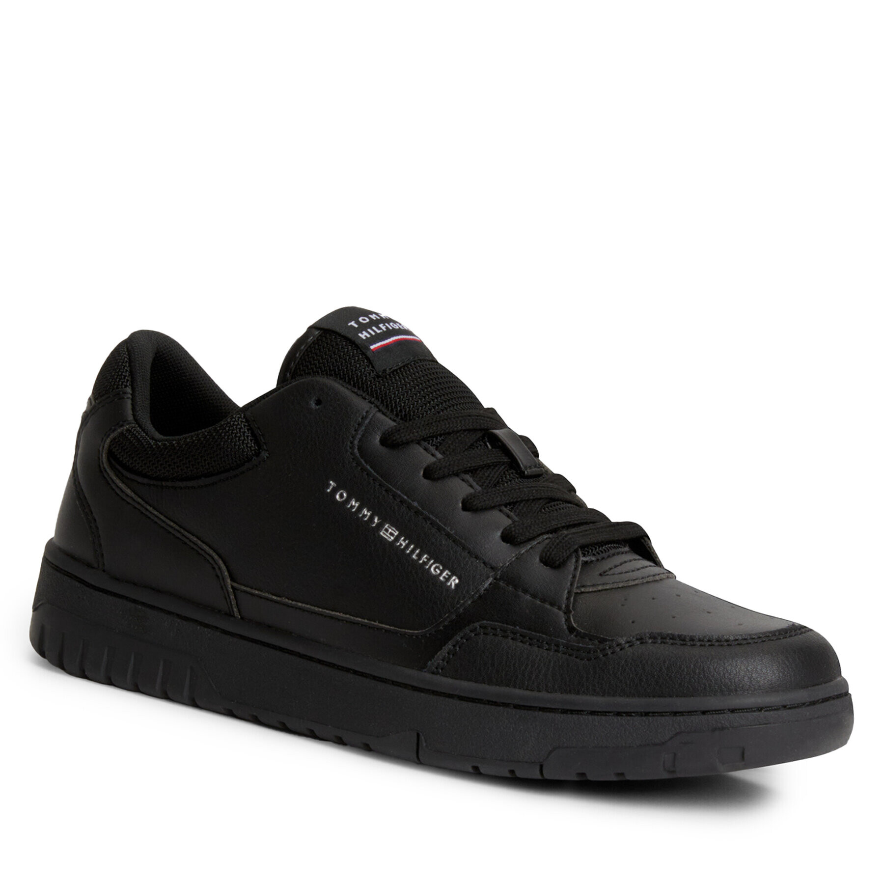 Tommy Hilfiger Sneakers Th Basket Core Leather FM0FM04727 Negru - Pled.ro