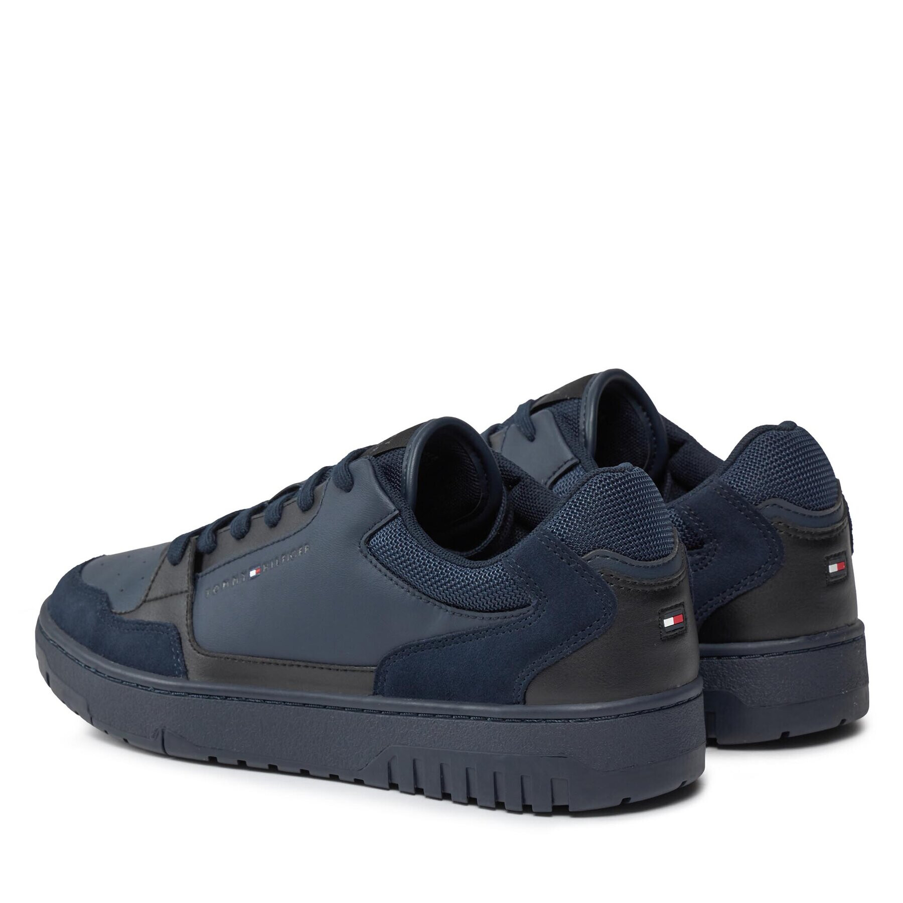 Tommy Hilfiger Sneakers Th Basket Core Lth Mix Ess FM0FM05058 Bleumarin - Pled.ro