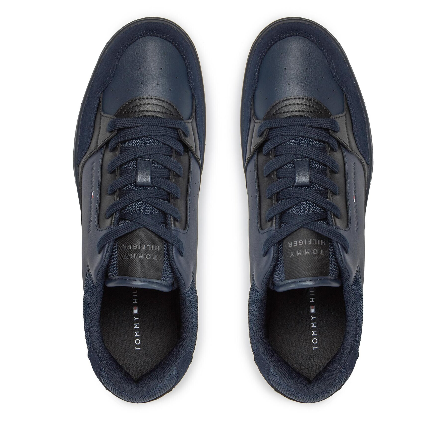 Tommy Hilfiger Sneakers Th Basket Core Lth Mix Ess FM0FM05058 Bleumarin - Pled.ro