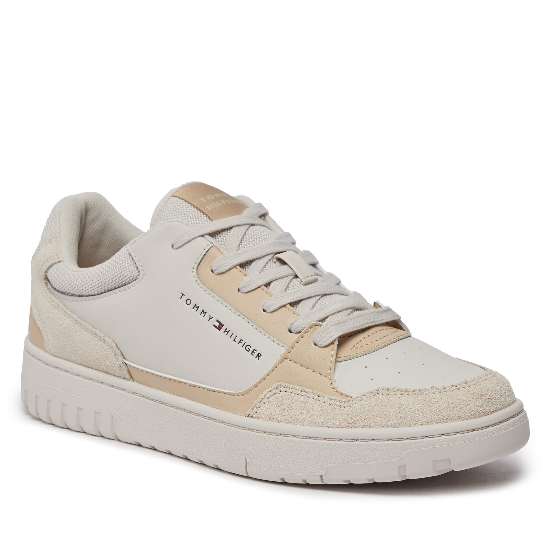 Tommy Hilfiger Sneakers Th Basket Core Lth Mix Ess FM0FM05058 Bej - Pled.ro