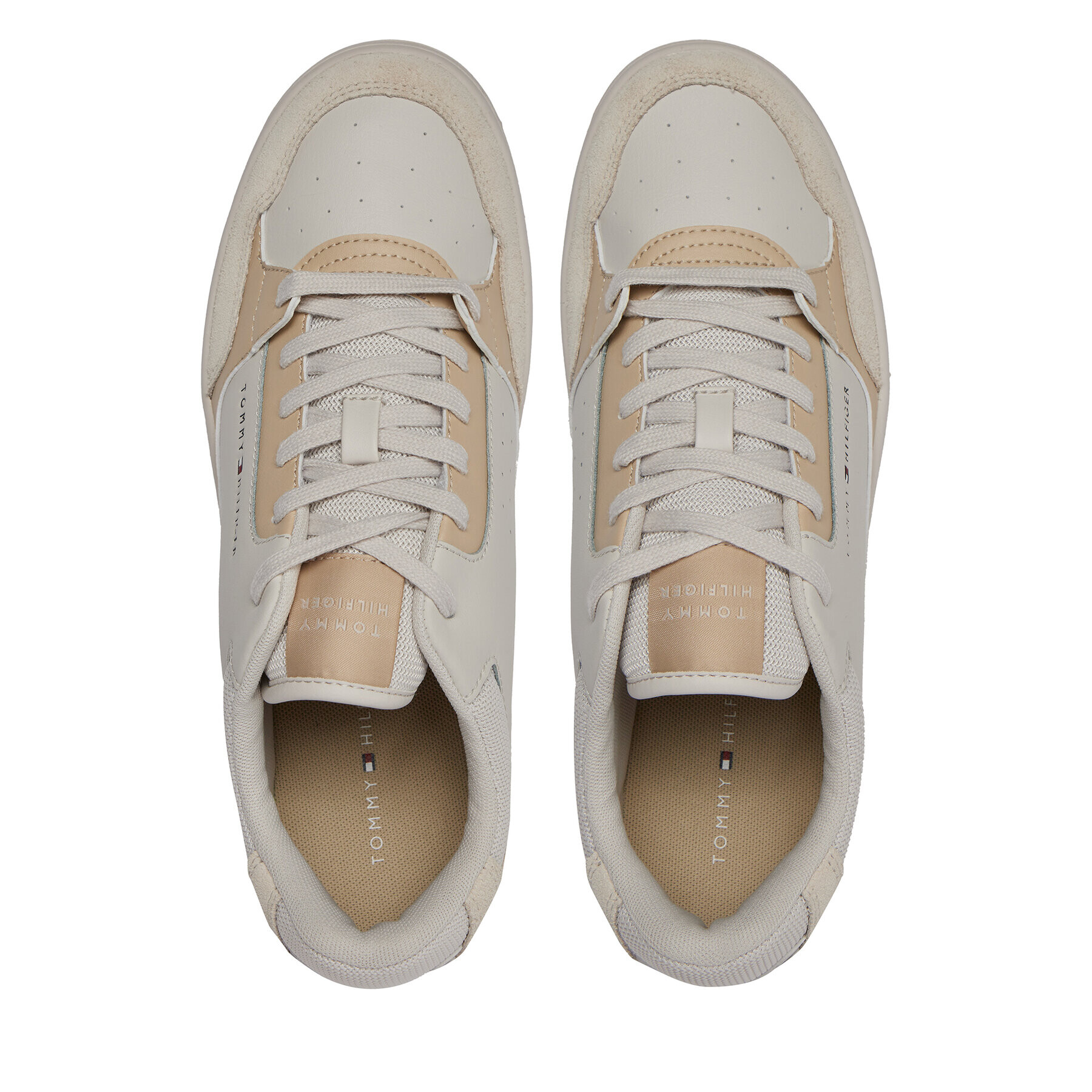 Tommy Hilfiger Sneakers Th Basket Core Lth Mix Ess FM0FM05058 Bej - Pled.ro