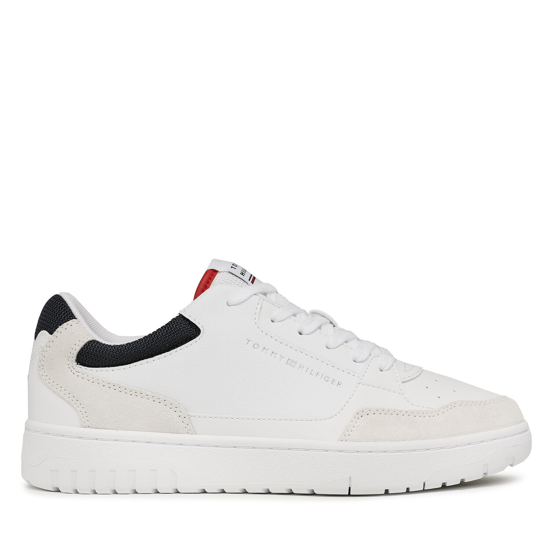 Tommy Hilfiger Sneakers Th Basket Core Rwb FM0FM04730 Alb - Pled.ro