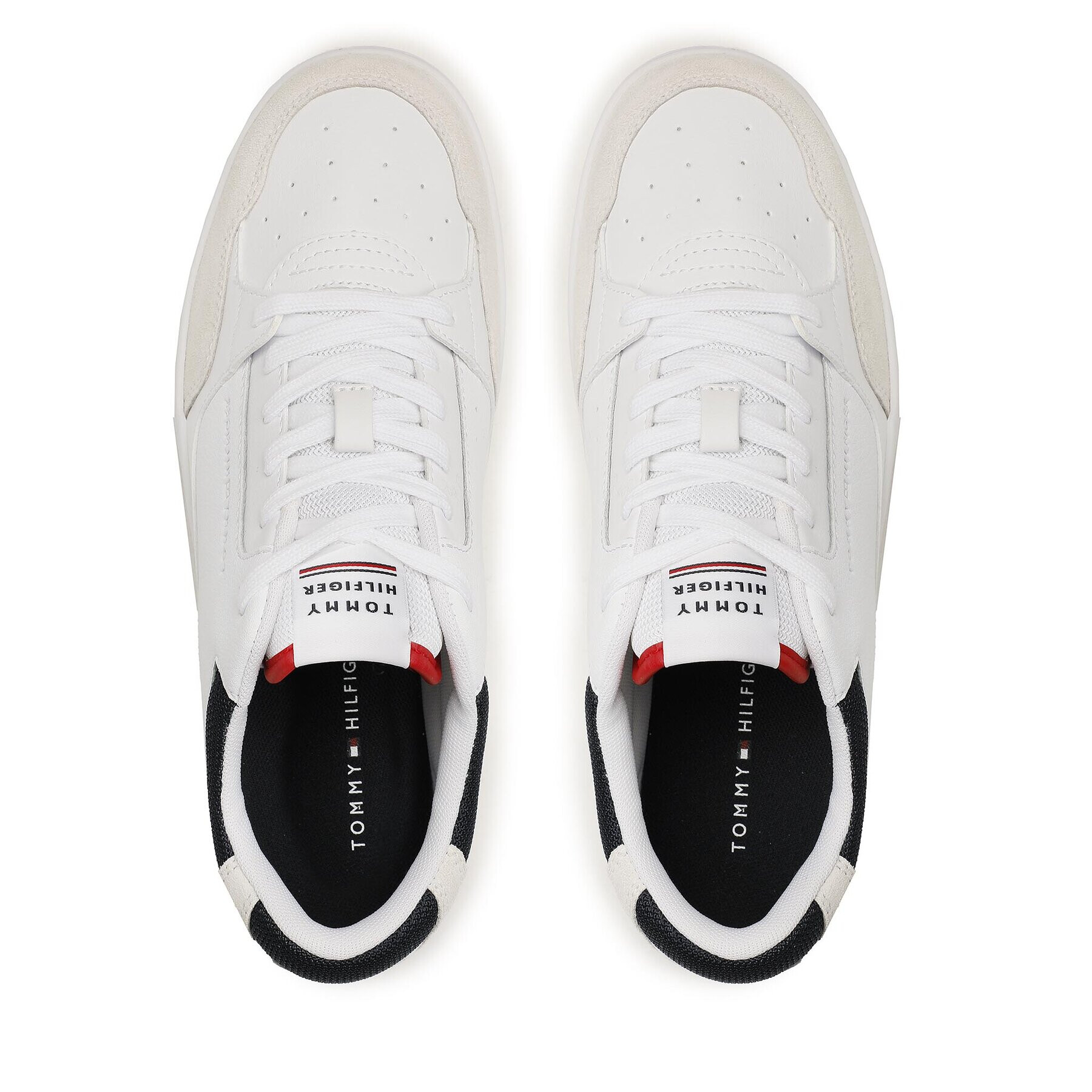 Tommy Hilfiger Sneakers Th Basket Core Rwb FM0FM04730 Alb - Pled.ro