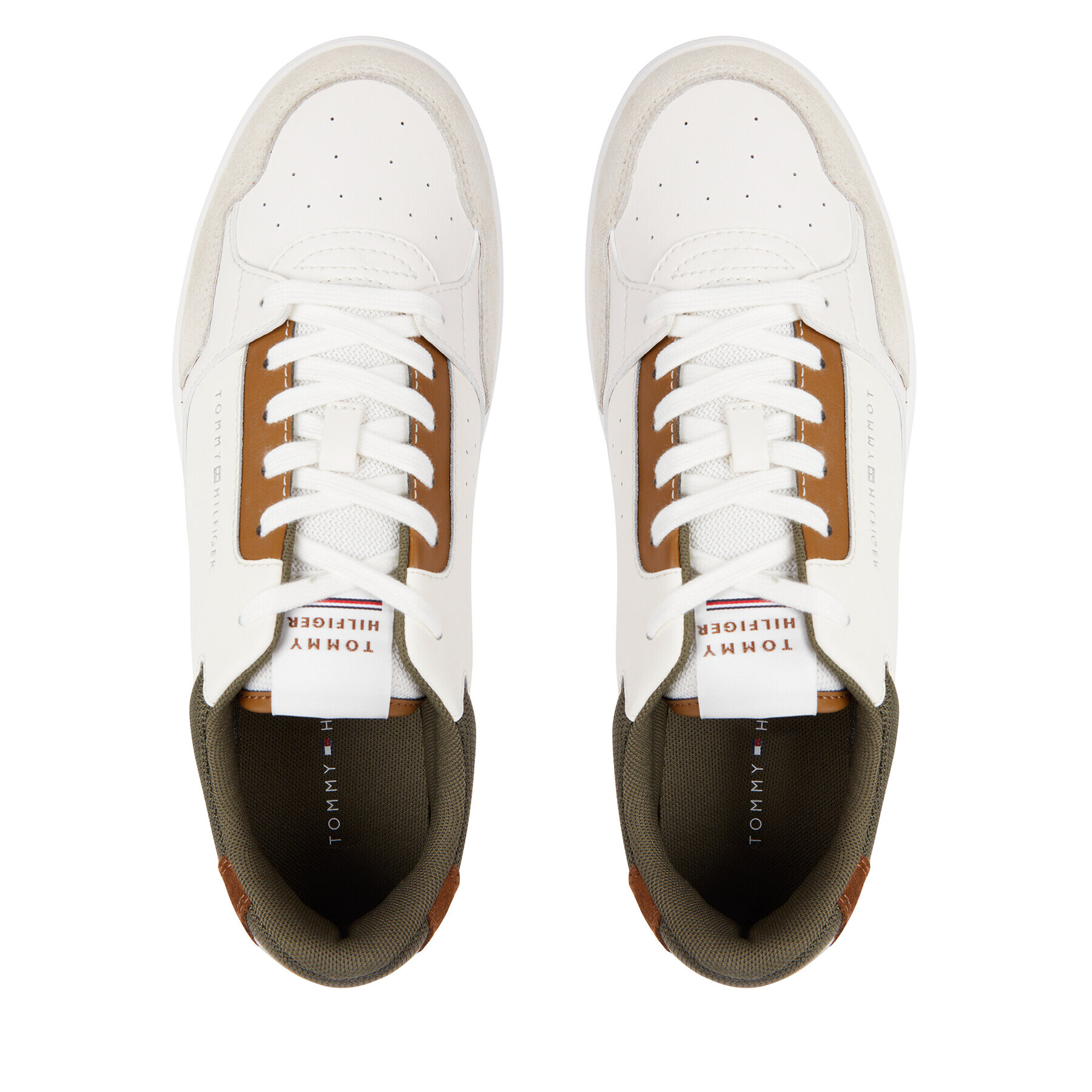 Tommy Hilfiger Sneakers Th Basket Core Rwb FM0FM04730 Alb - Pled.ro