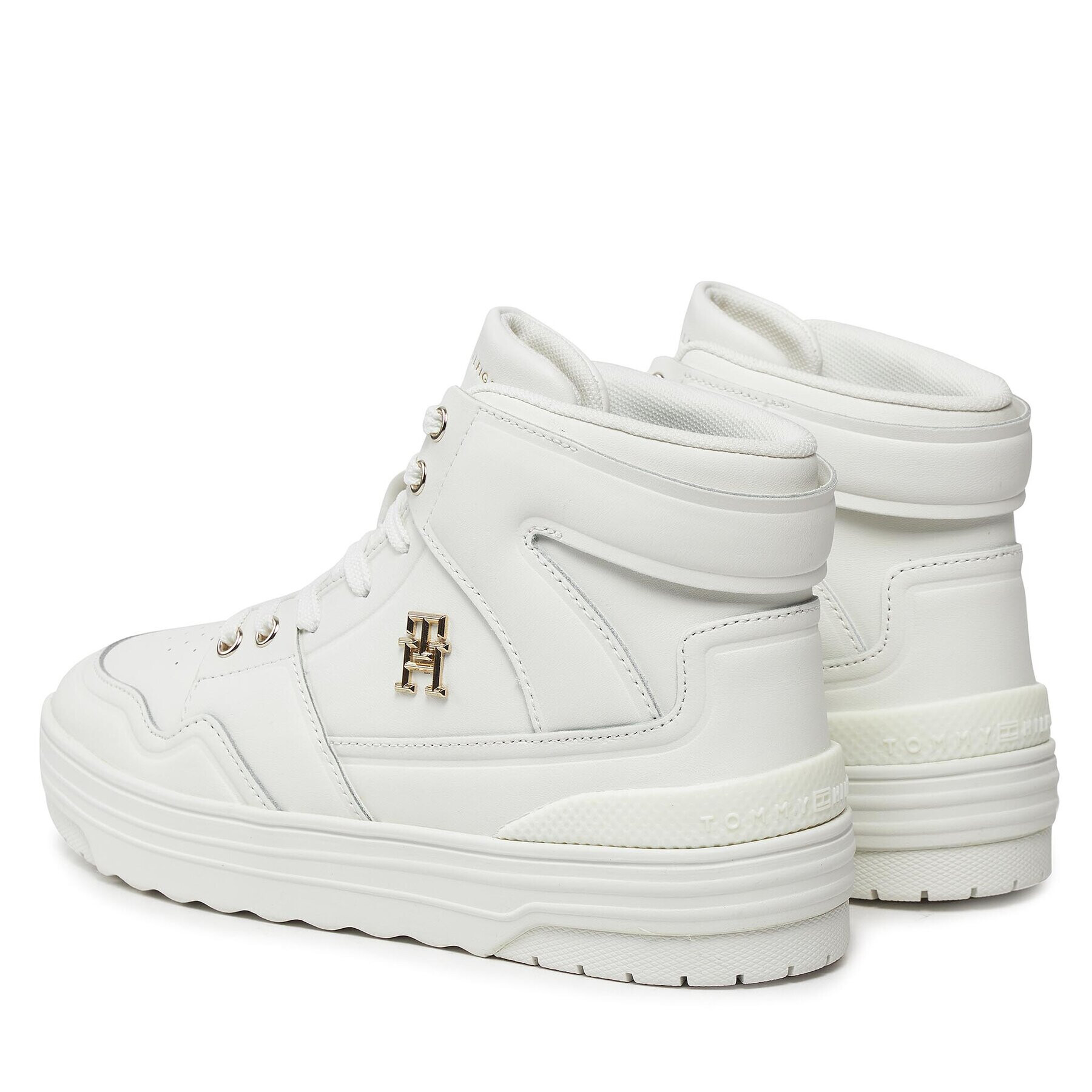 Tommy Hilfiger Sneakers Th Basket Sneaker Hi FW0FW07757 Écru - Pled.ro