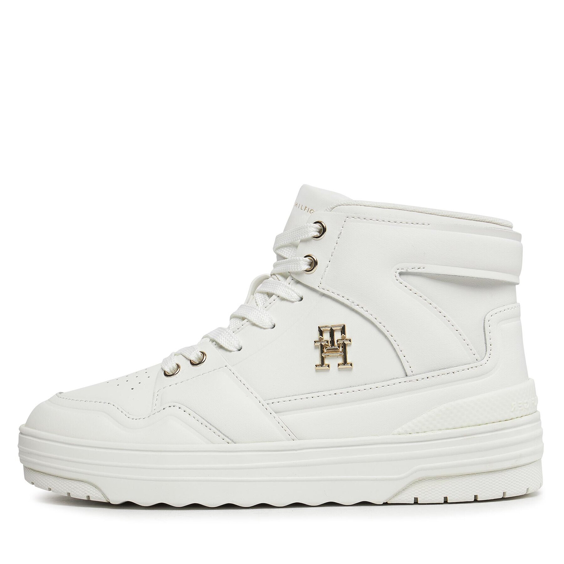 Tommy Hilfiger Sneakers Th Basket Sneaker Hi FW0FW07757 Écru - Pled.ro