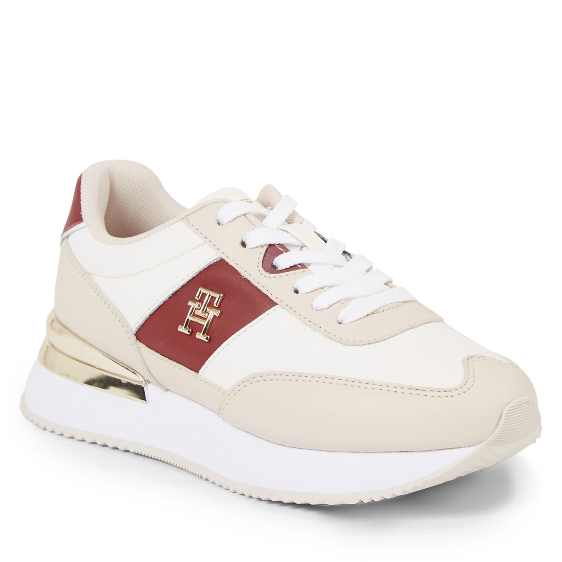 Tommy Hilfiger Sneakers Th Elevated Feminine Runner Gld FW0FW07306 Alb - Pled.ro