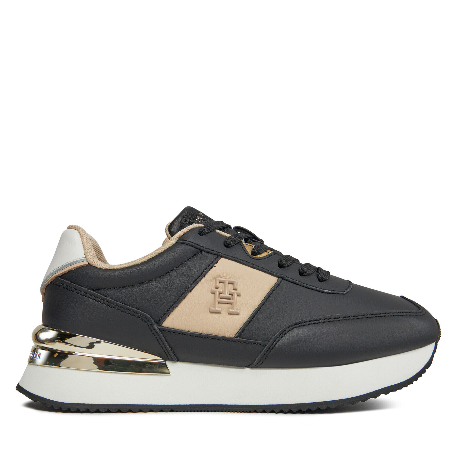 Tommy Hilfiger Sneakers Th Elevated Feminine Runner Hw FW0FW07830 Negru - Pled.ro