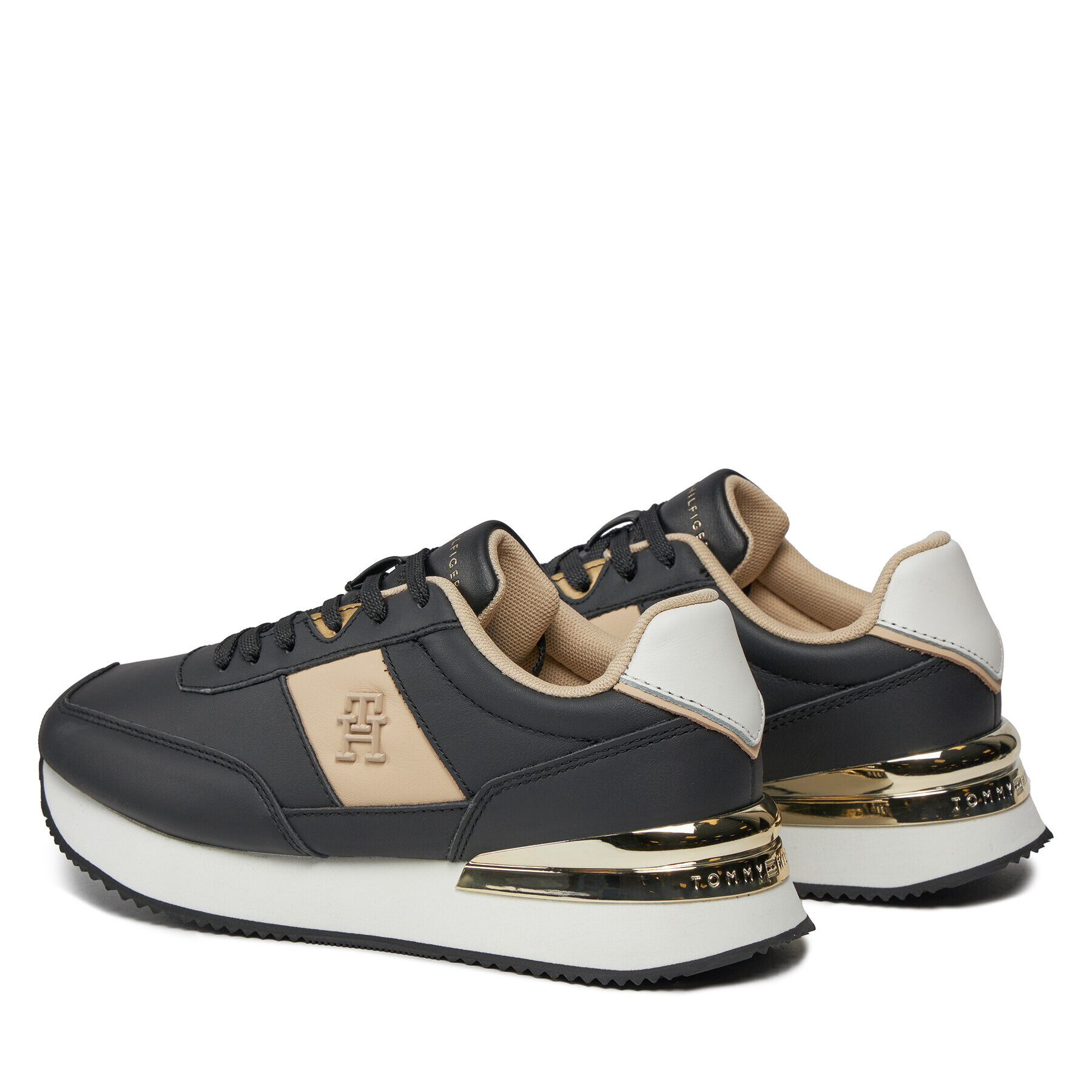 Tommy Hilfiger Sneakers Th Elevated Feminine Runner Hw FW0FW07830 Negru - Pled.ro