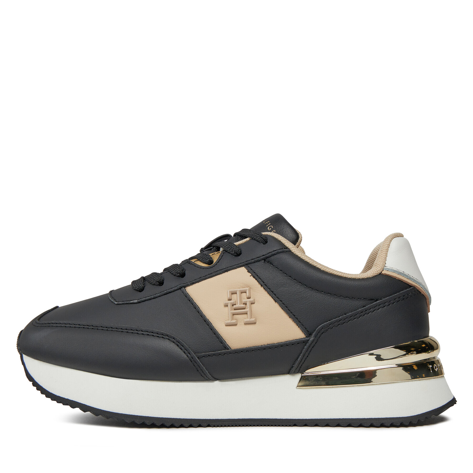 Tommy Hilfiger Sneakers Th Elevated Feminine Runner Hw FW0FW07830 Negru - Pled.ro