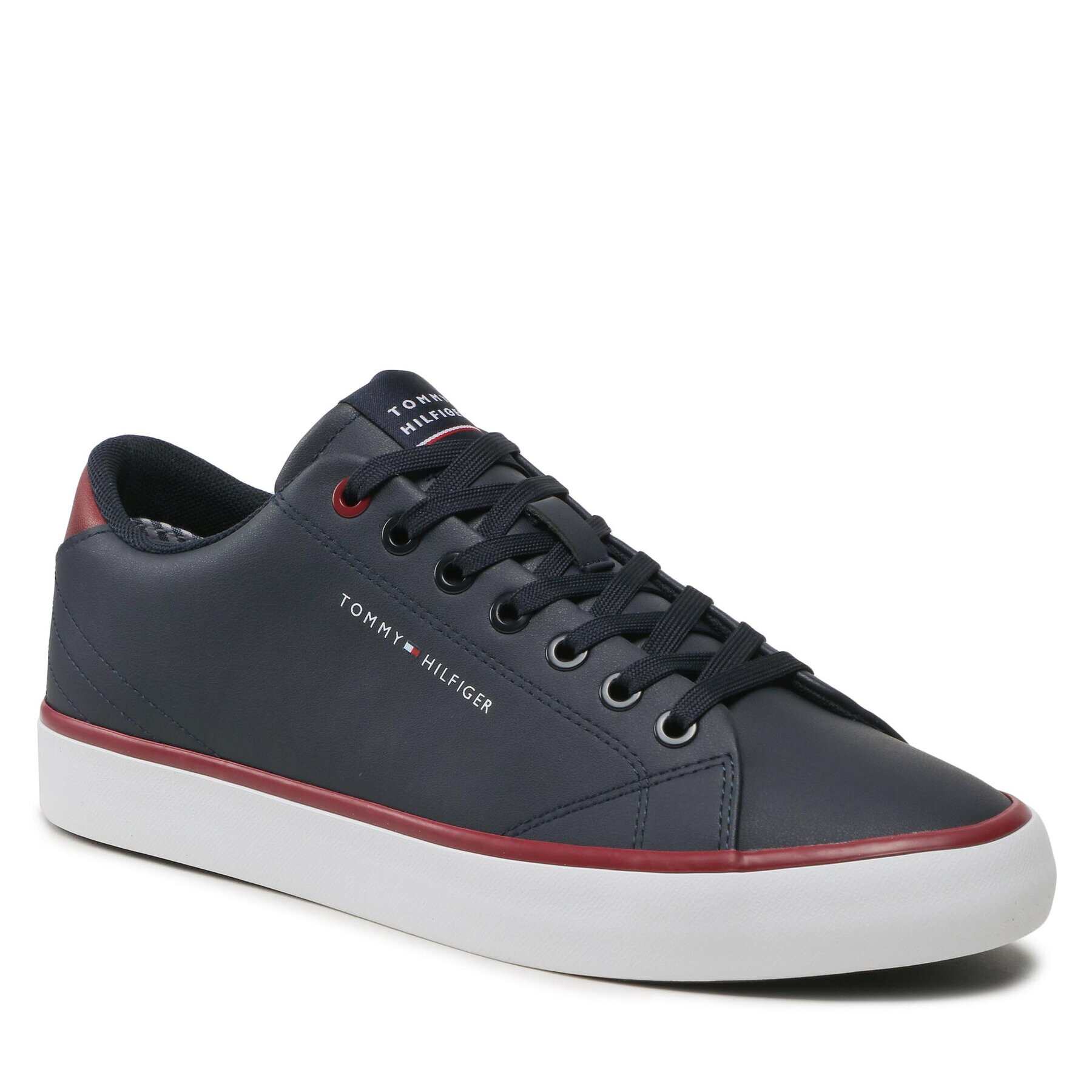 Tommy Hilfiger Sneakers Th Hi Vulc Core Low Leather FM0FM04731 Bleumarin - Pled.ro