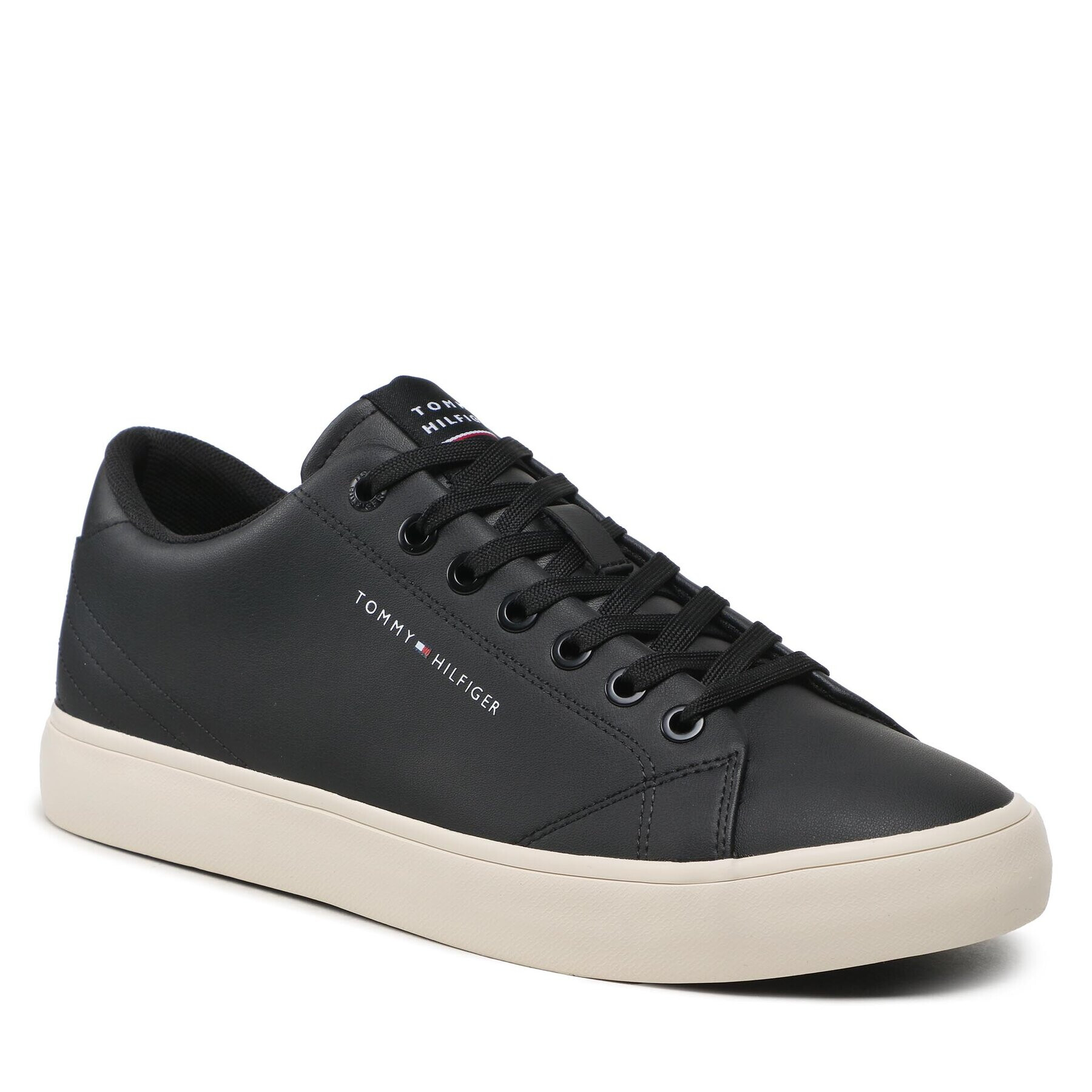 Tommy Hilfiger Sneakers Th Hi Vulc Core Low Lth FM0FM04687 Negru - Pled.ro