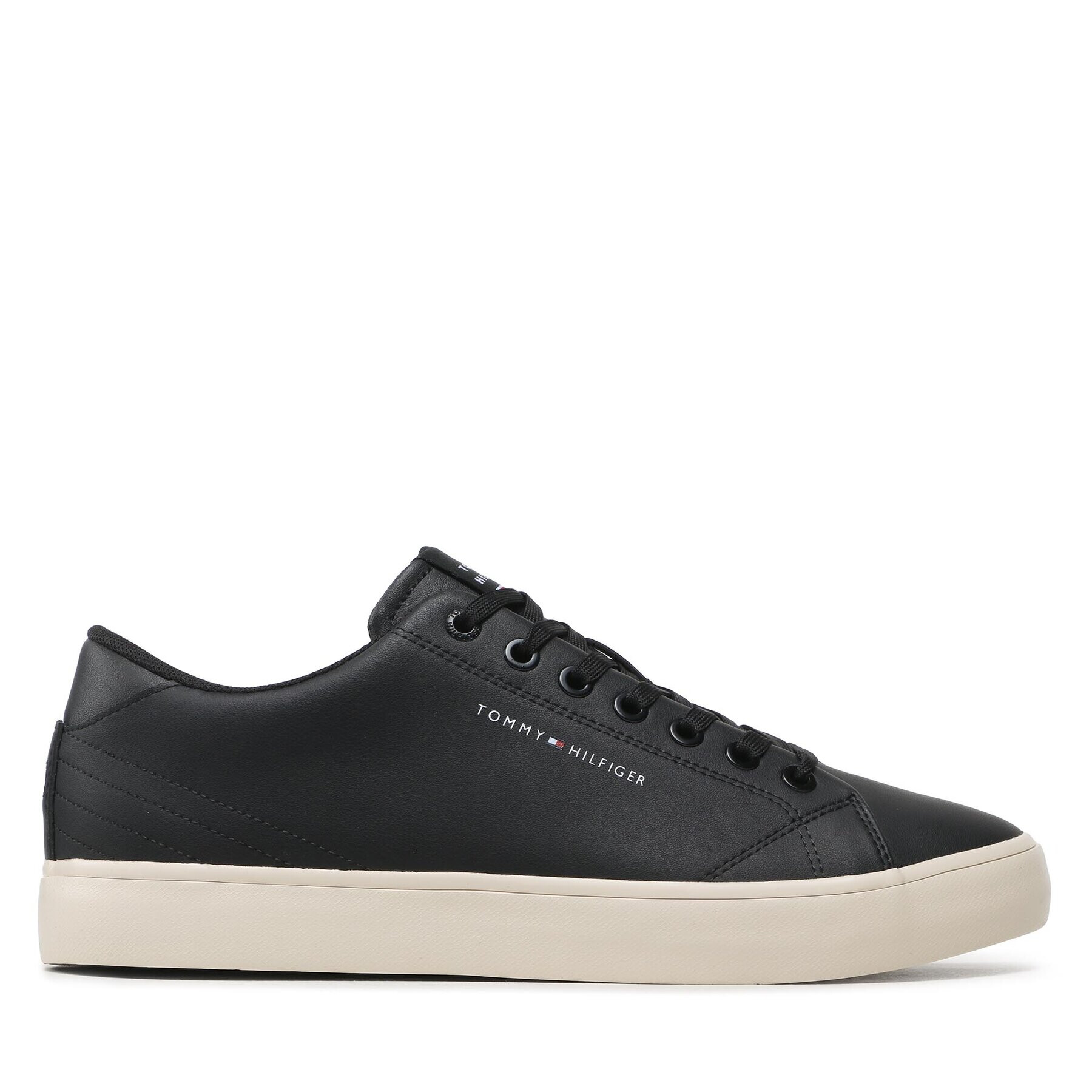 Tommy Hilfiger Sneakers Th Hi Vulc Core Low Lth FM0FM04687 Negru - Pled.ro