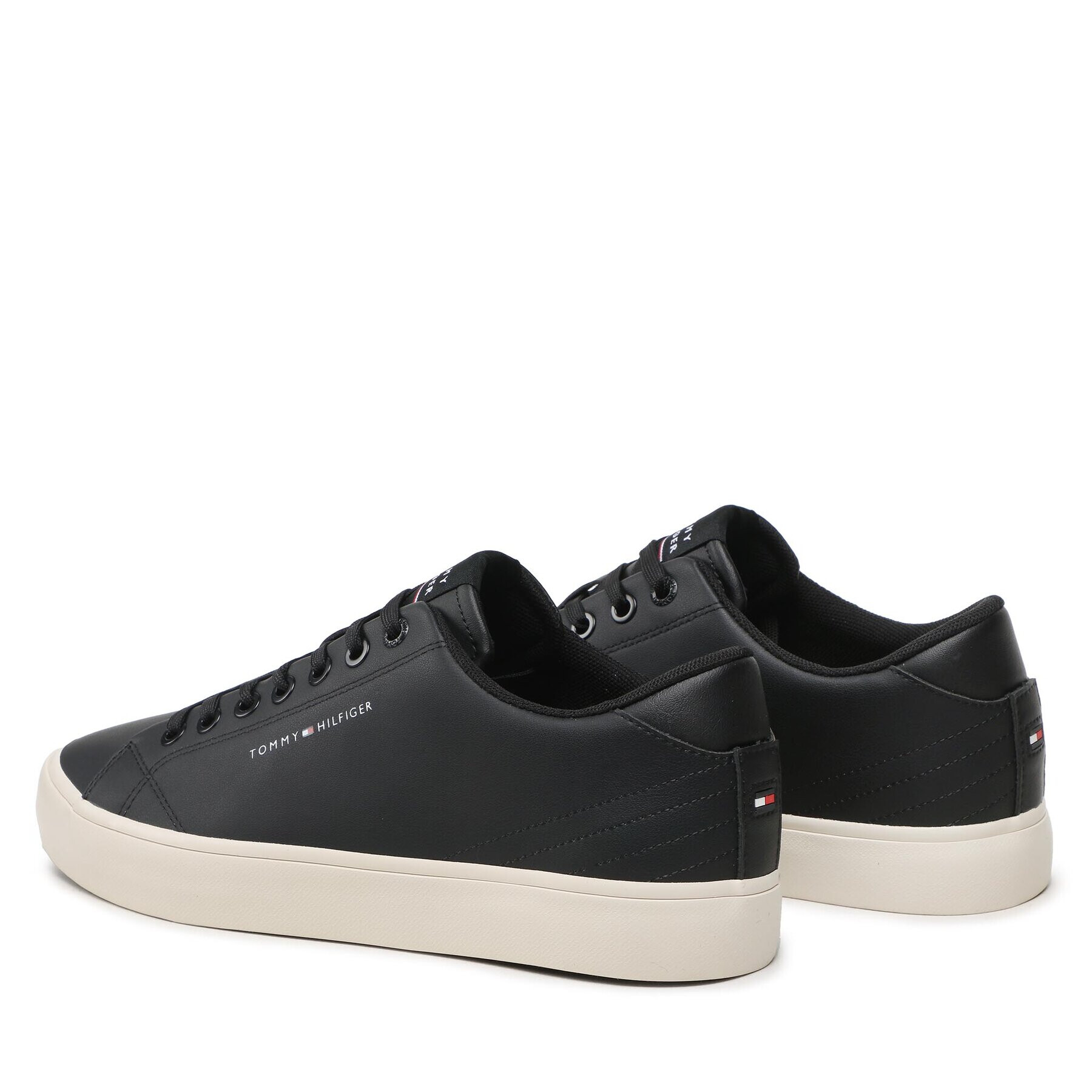 Tommy Hilfiger Sneakers Th Hi Vulc Core Low Lth FM0FM04687 Negru - Pled.ro