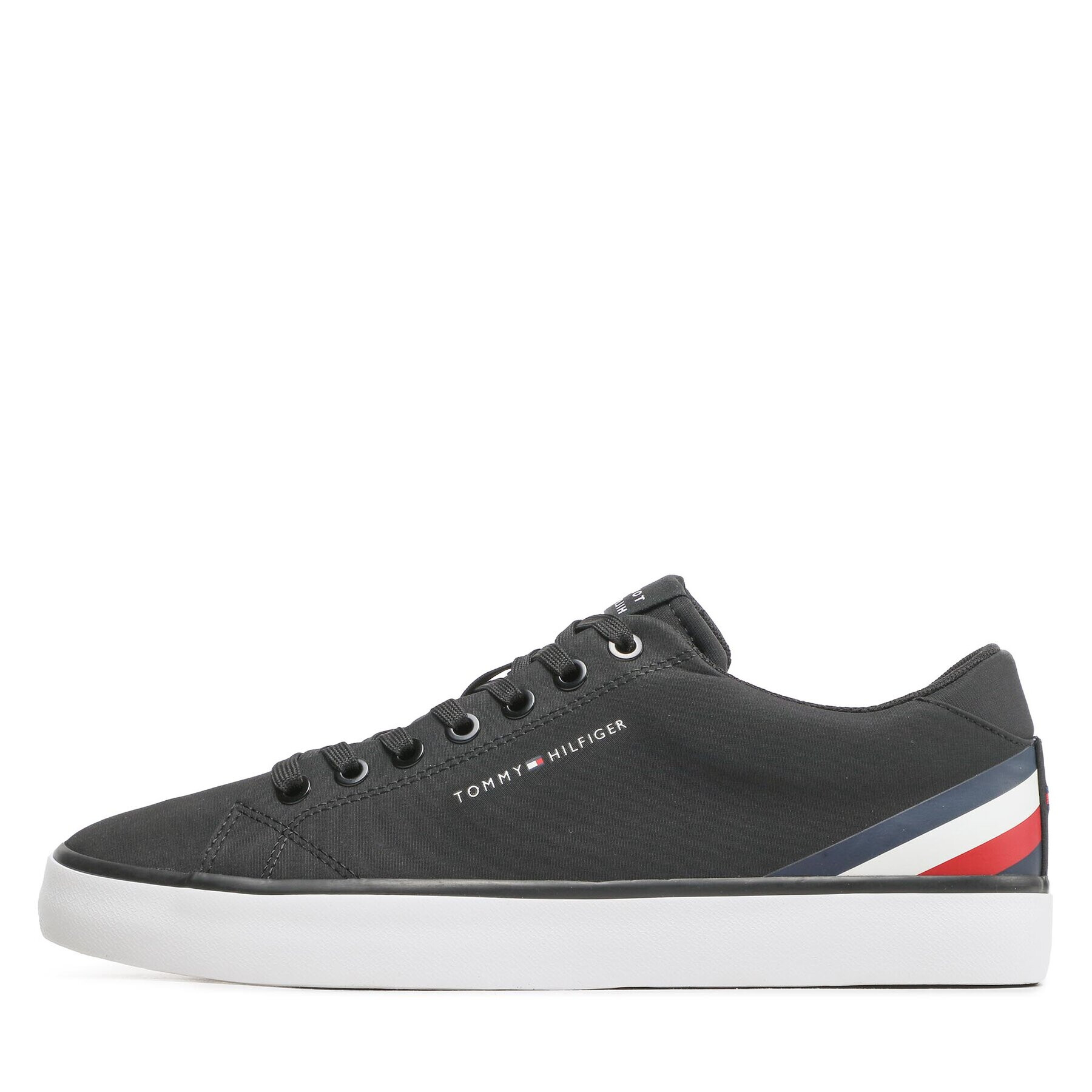 Tommy Hilfiger Sneakers Hi Vulc Core Low Stripes FM0FM04735 Negru - Pled.ro