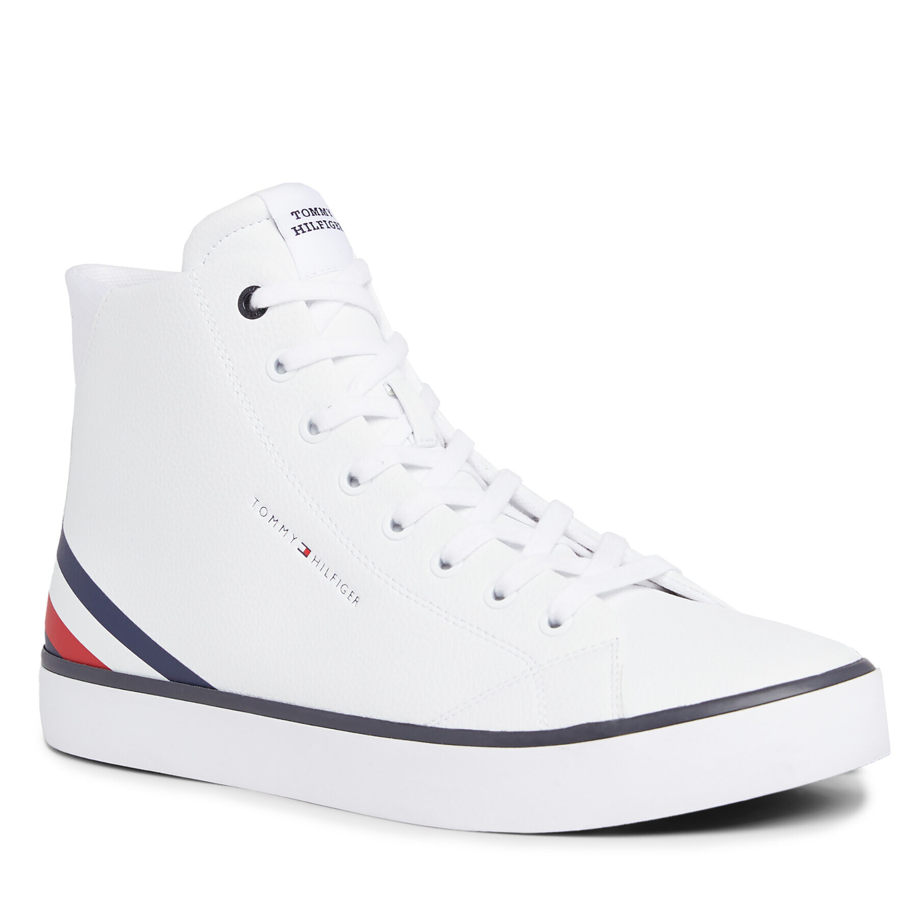 Tommy Hilfiger Sneakers Th Hi Vulc Core Lth FM0FM04816 Alb - Pled.ro