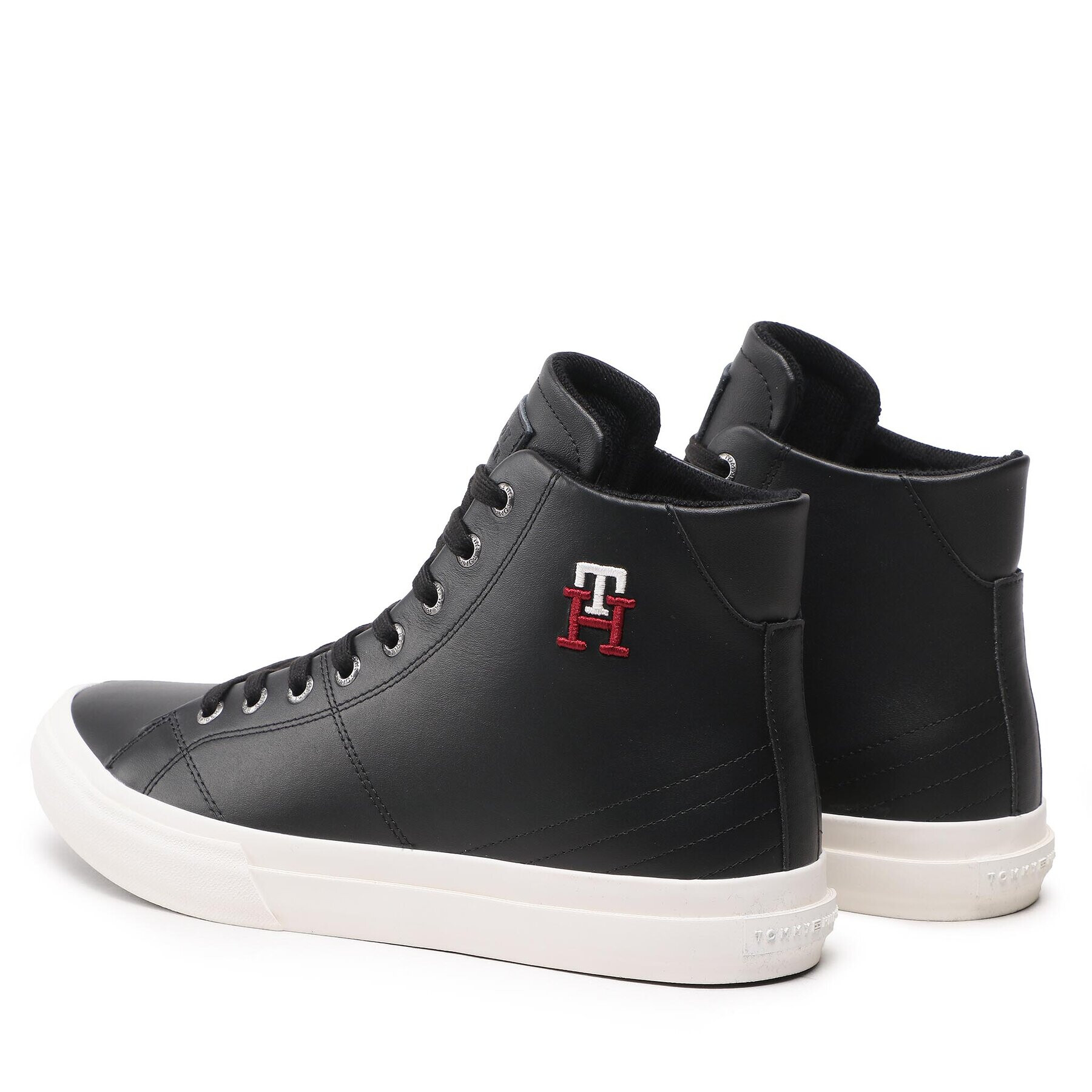 Tommy Hilfiger Sneakers Th Hi Vulc Street Leather FM0FM04739 Negru - Pled.ro