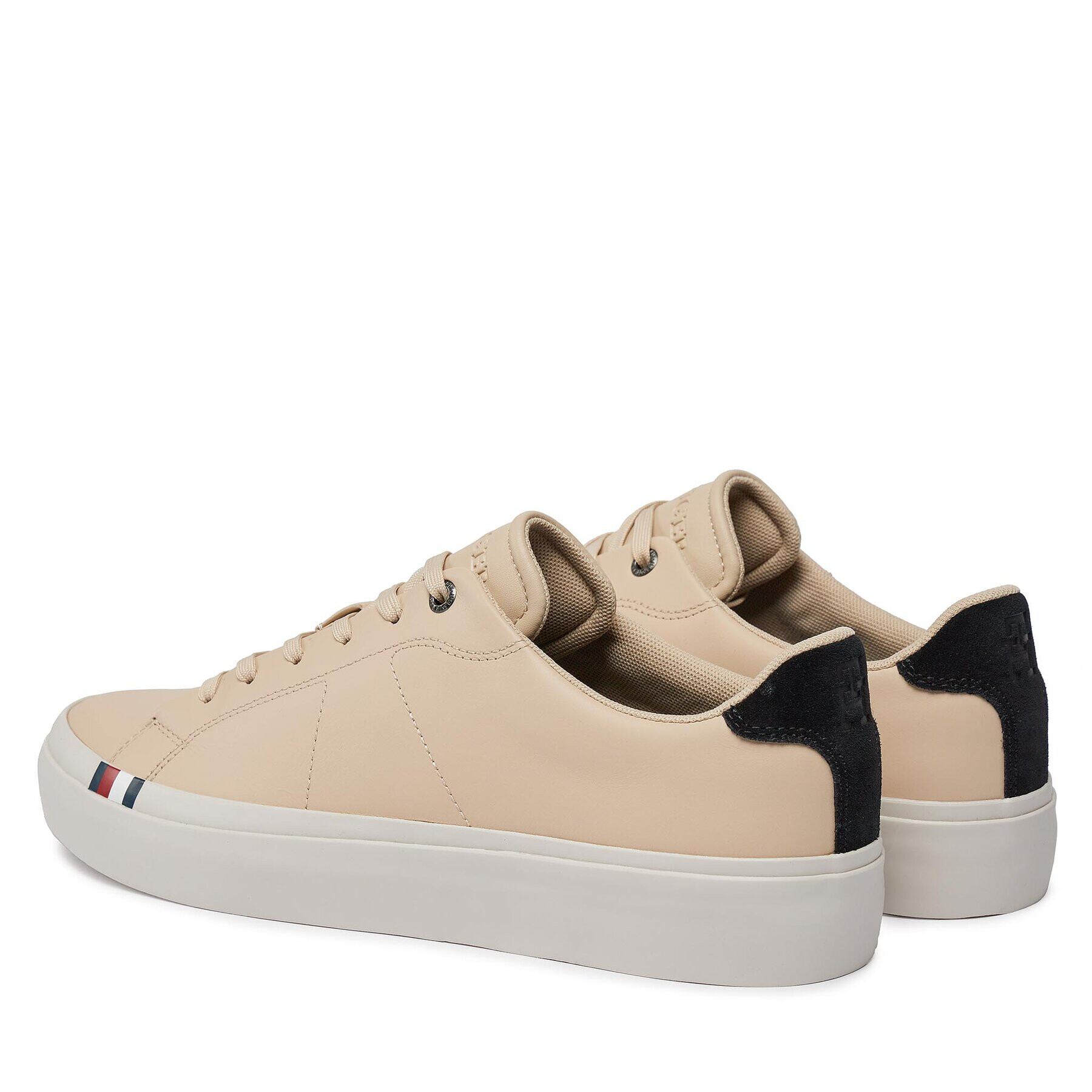 Tommy Hilfiger Sneakers Thick Vulc Low Premium Lth FM0FM04881 Alb - Pled.ro